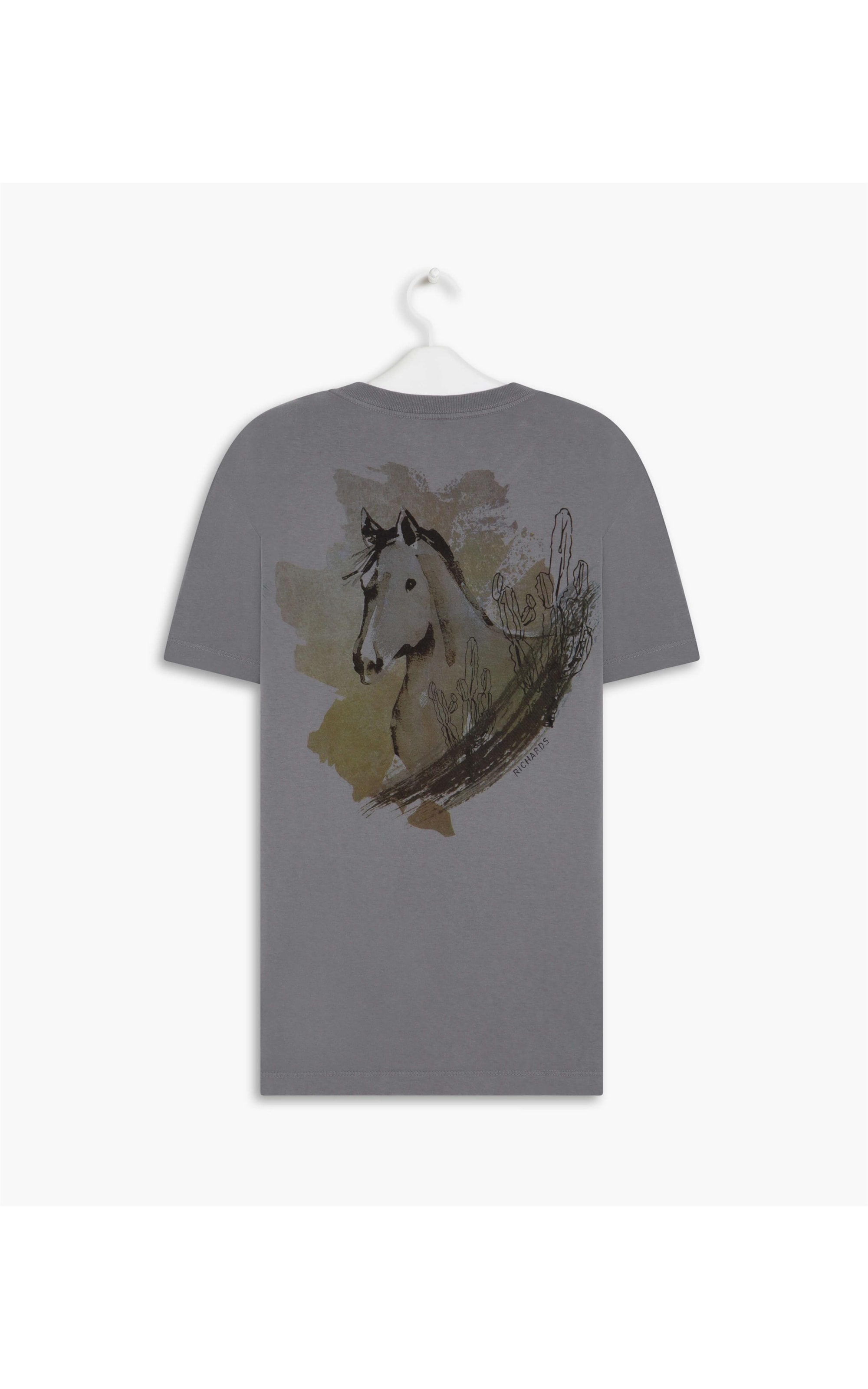 T-Shirt Mm Cavalo Costas Charcoal