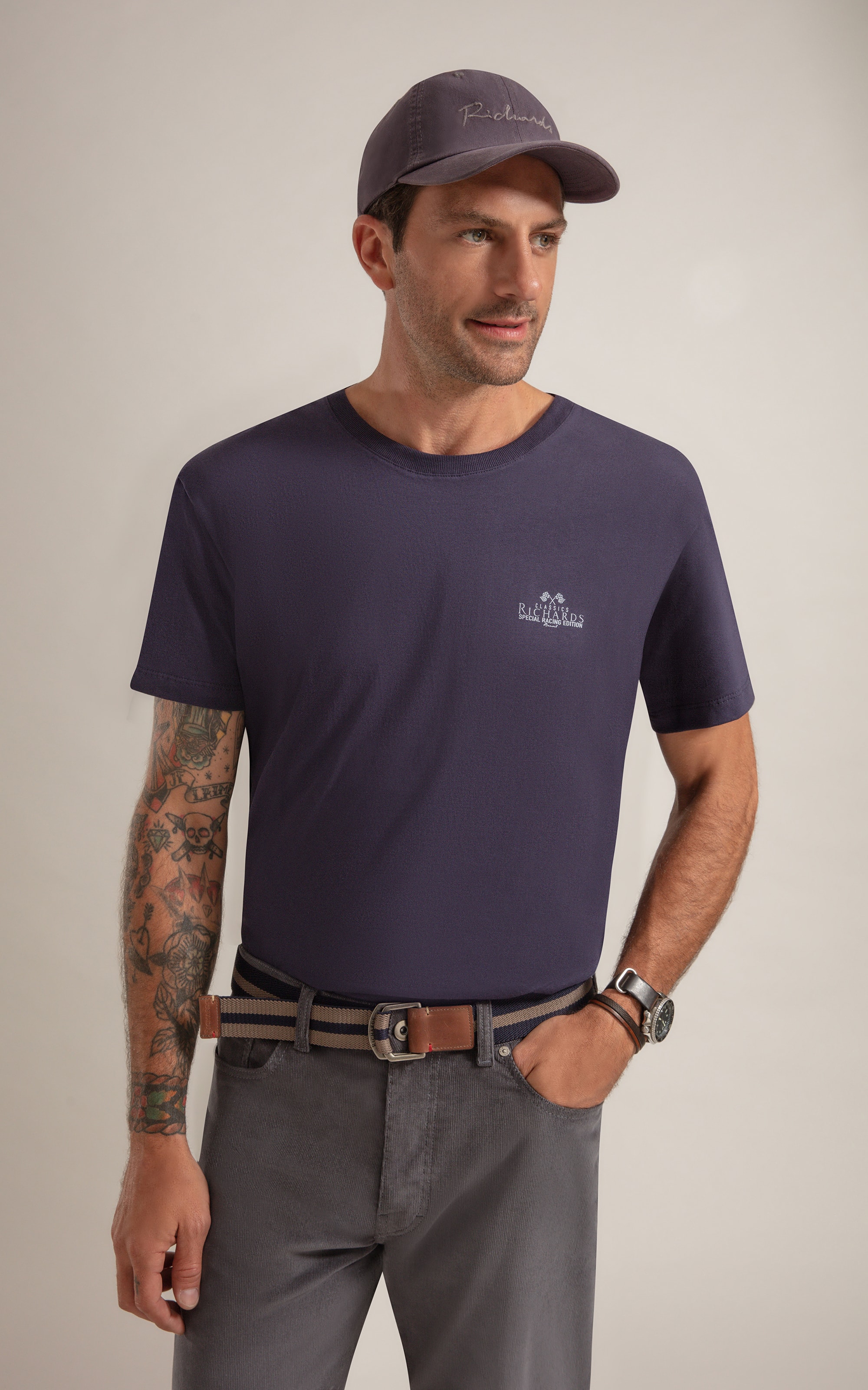 T-Shirt Mm Classic Car Gp Purple Blue