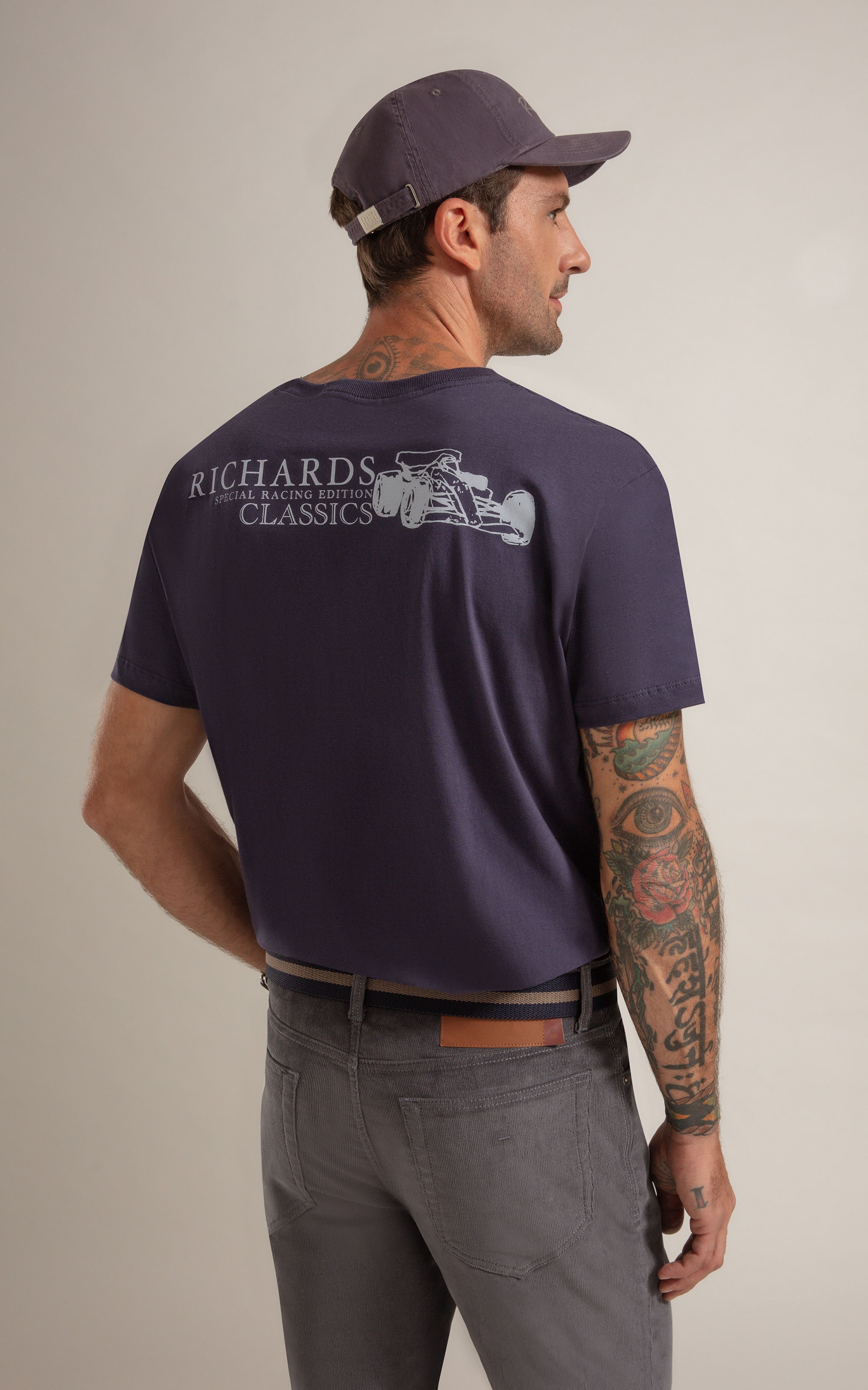 T-Shirt Mm Classic Car Gp Purple Blue