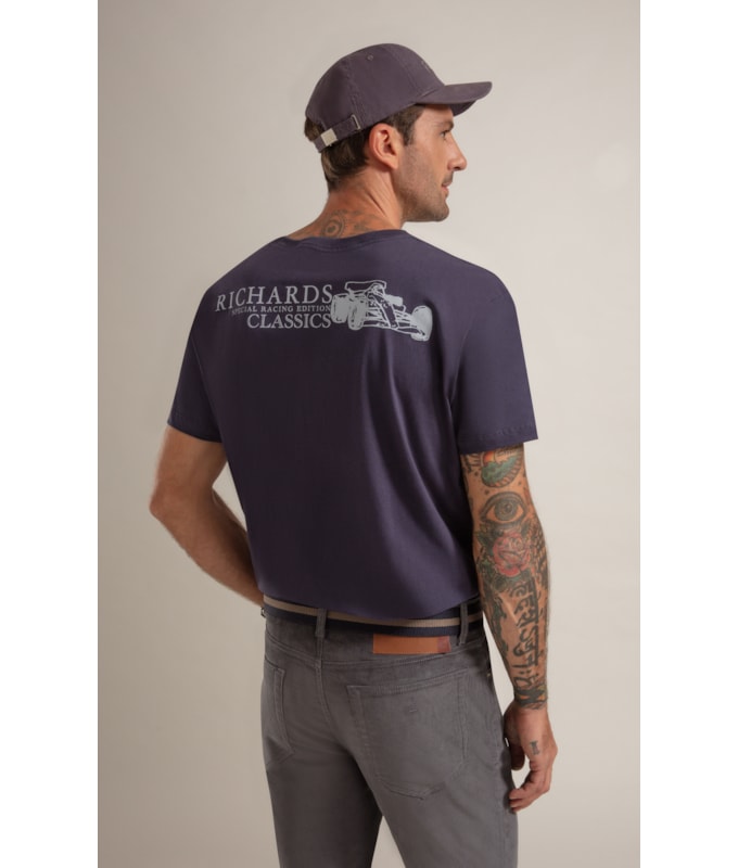 T-Shirt Mm Classic Car Gp Purple Blue