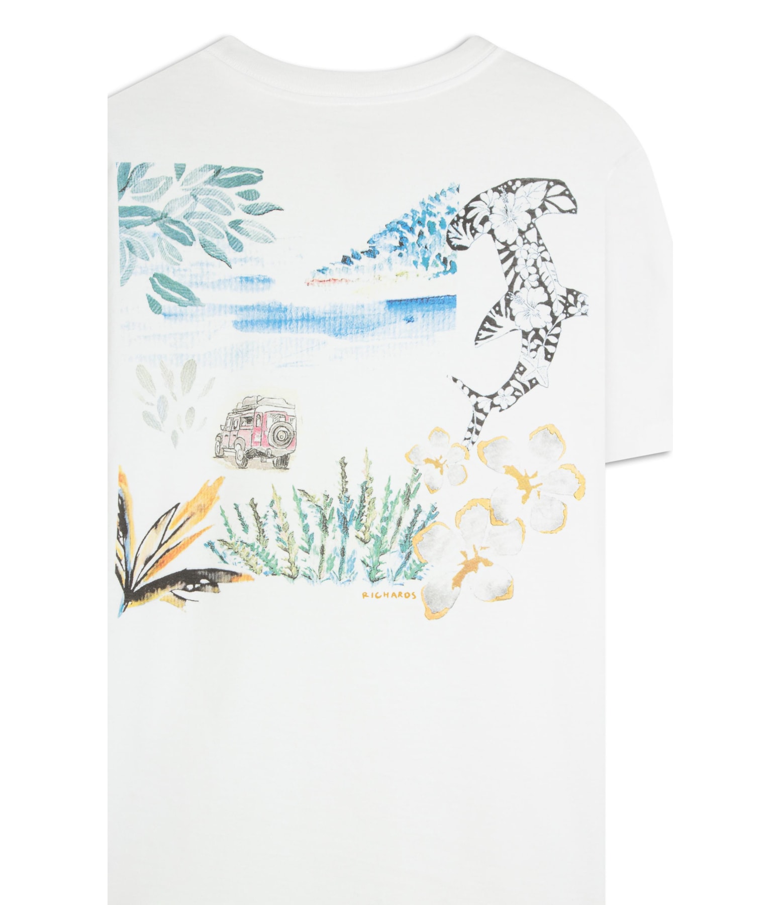 T-Shirt Mm Colagem La Plage Costas Bf Branco
