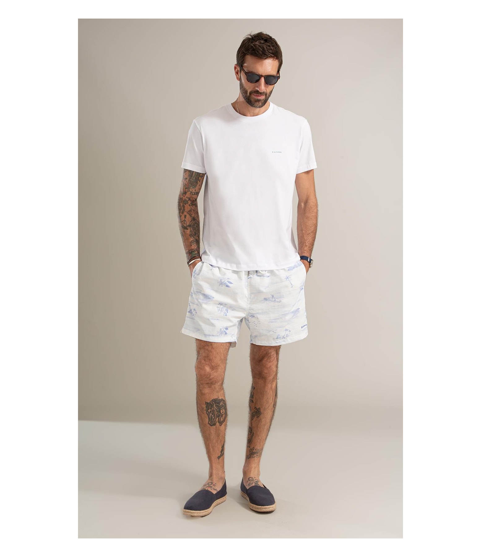 T-Shirt Mm Colagem La Plage Costas Bf Branco