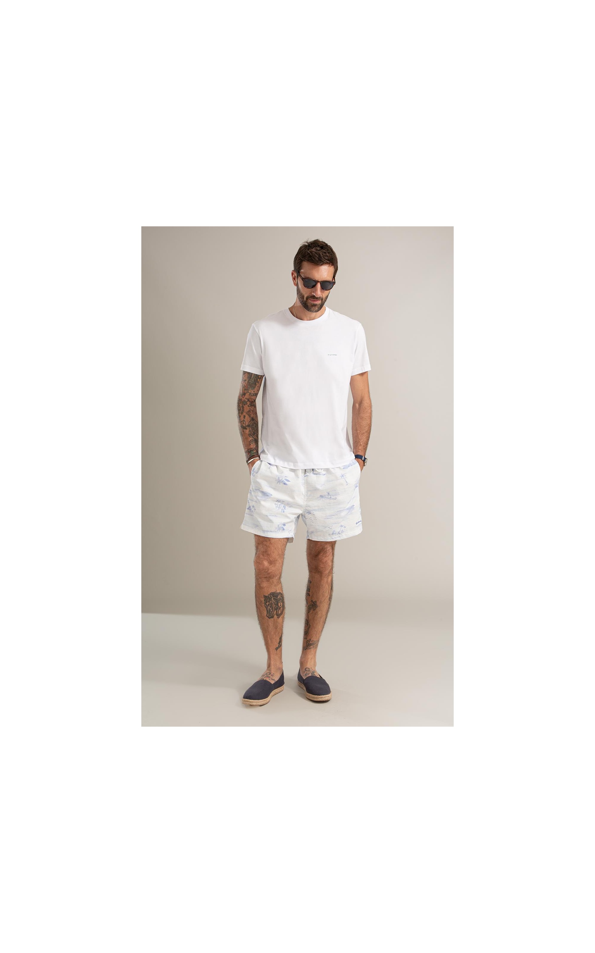 T-Shirt Mm Colagem La Plage Costas Bf Branco