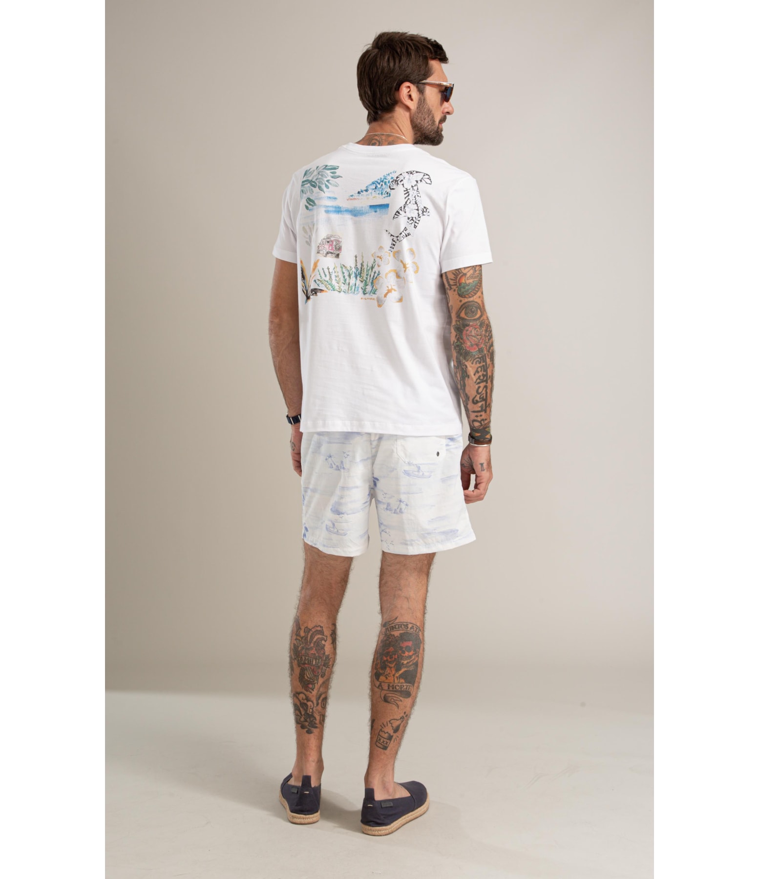 T-Shirt Mm Colagem La Plage Costas Bf Branco