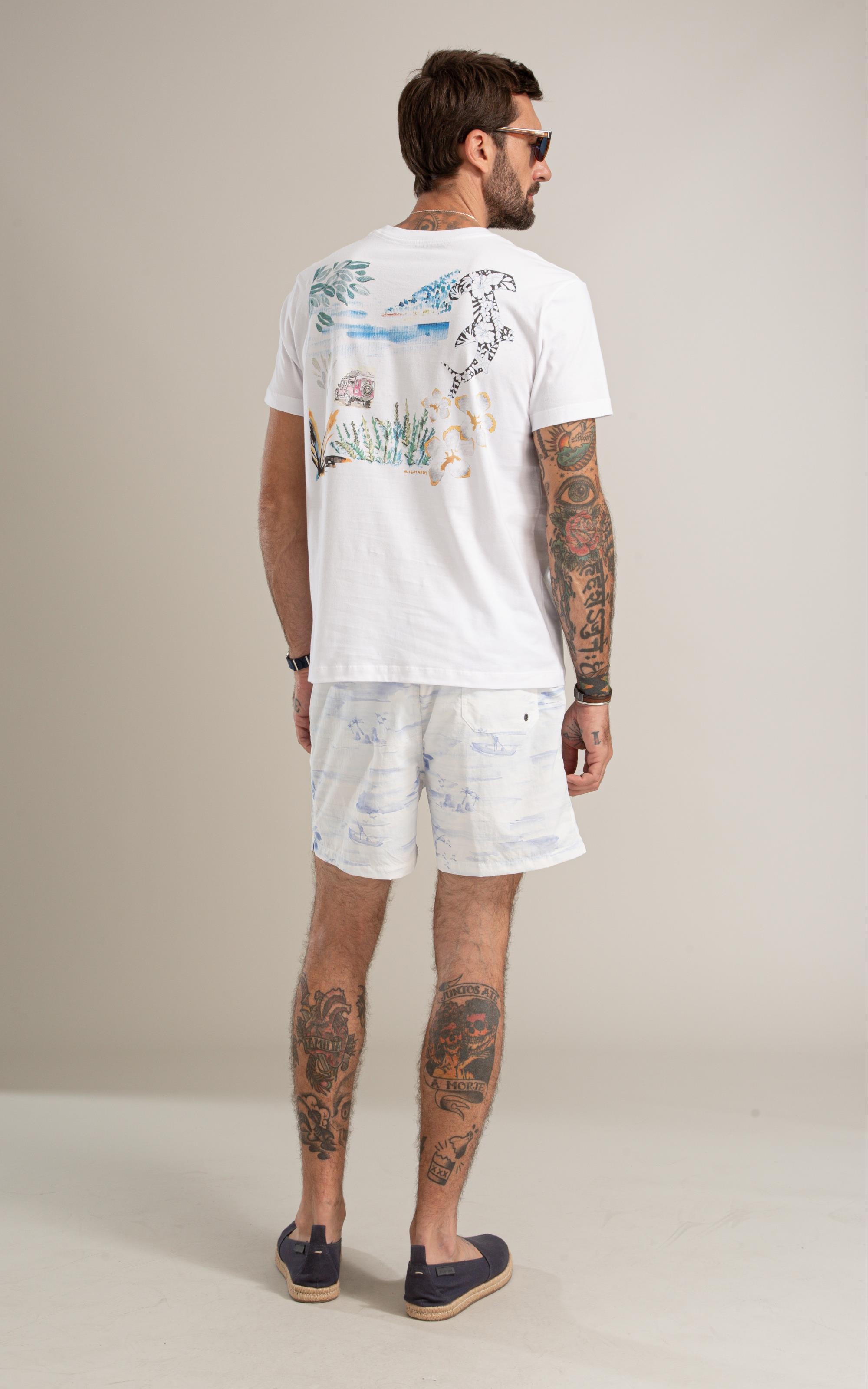T-Shirt Mm Colagem La Plage Costas Bf Branco