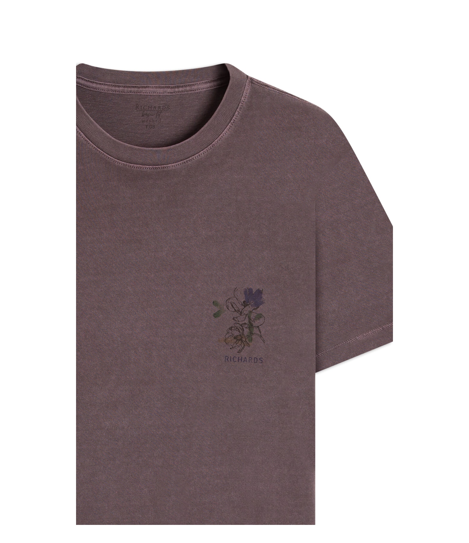 T-Shirt Mm Cotton Flower Basic Fit Beringela
