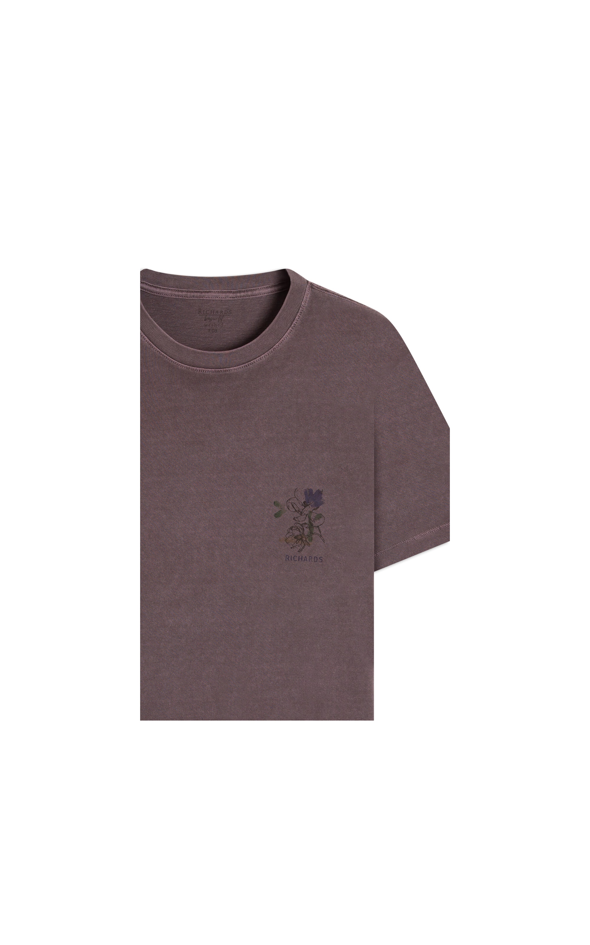 T-Shirt Mm Cotton Flower Basic Fit Beringela