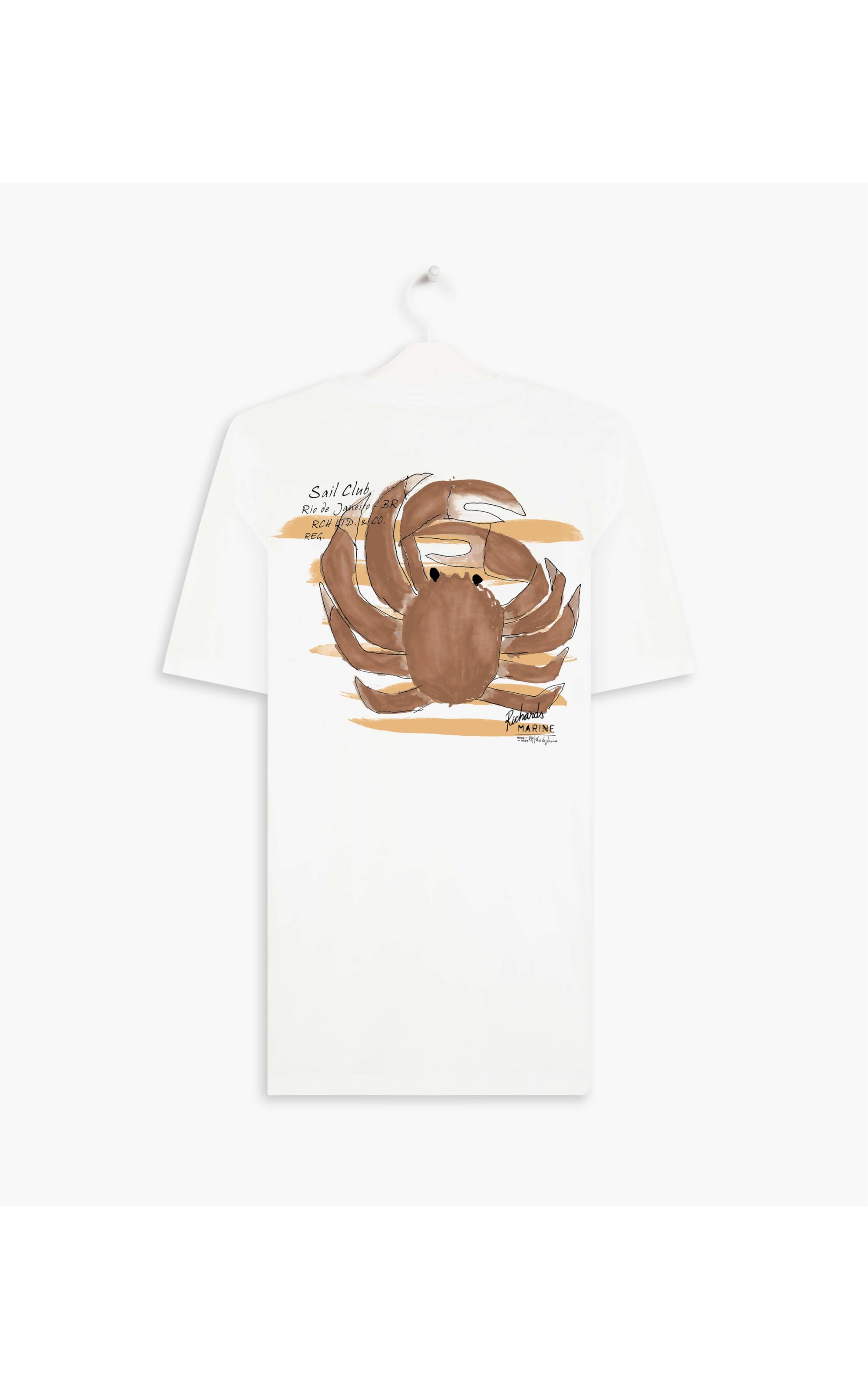 T-Shirt Mm Crab Costas Stone Branco