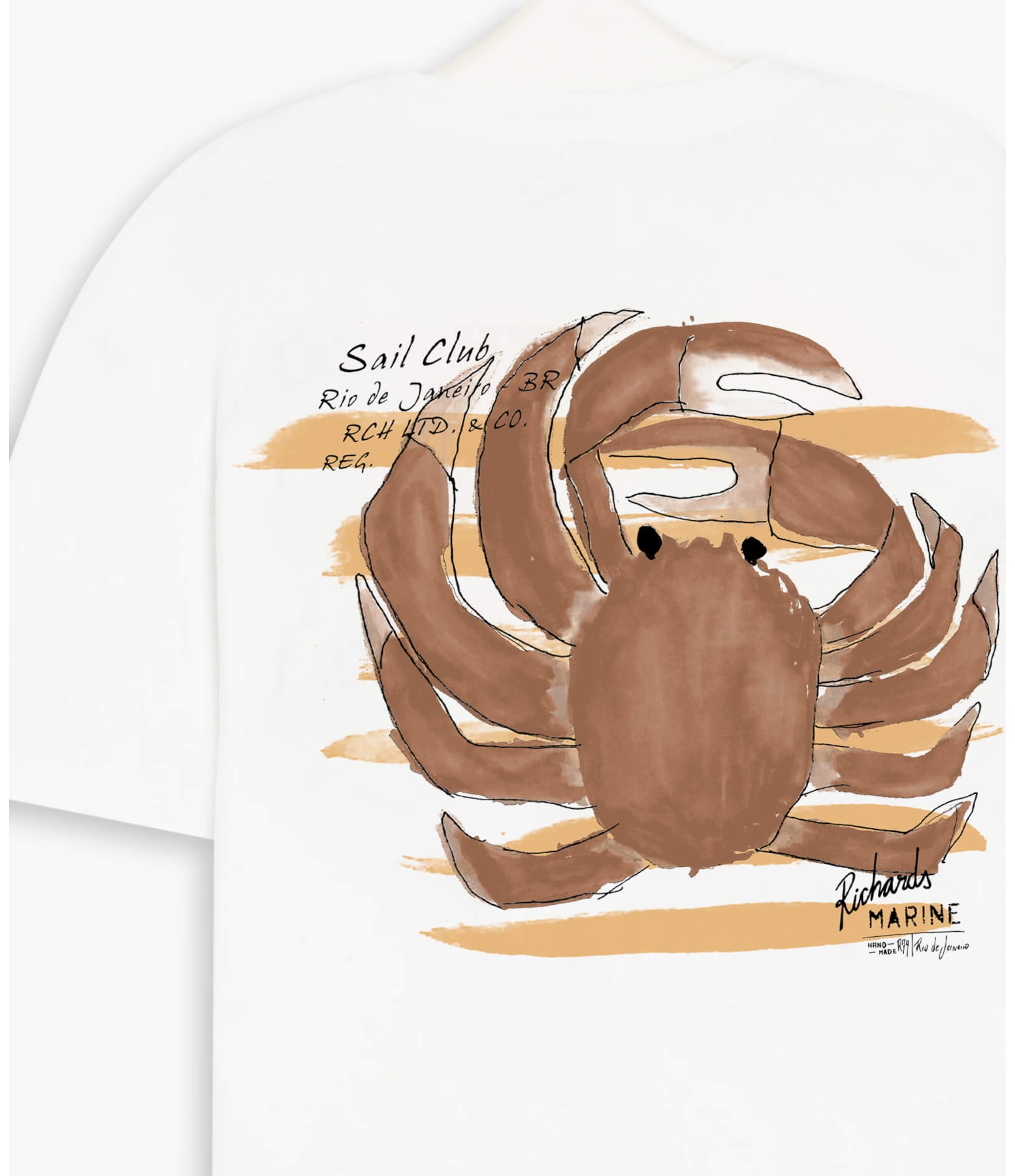 T-Shirt Mm Crab Costas Stone Branco