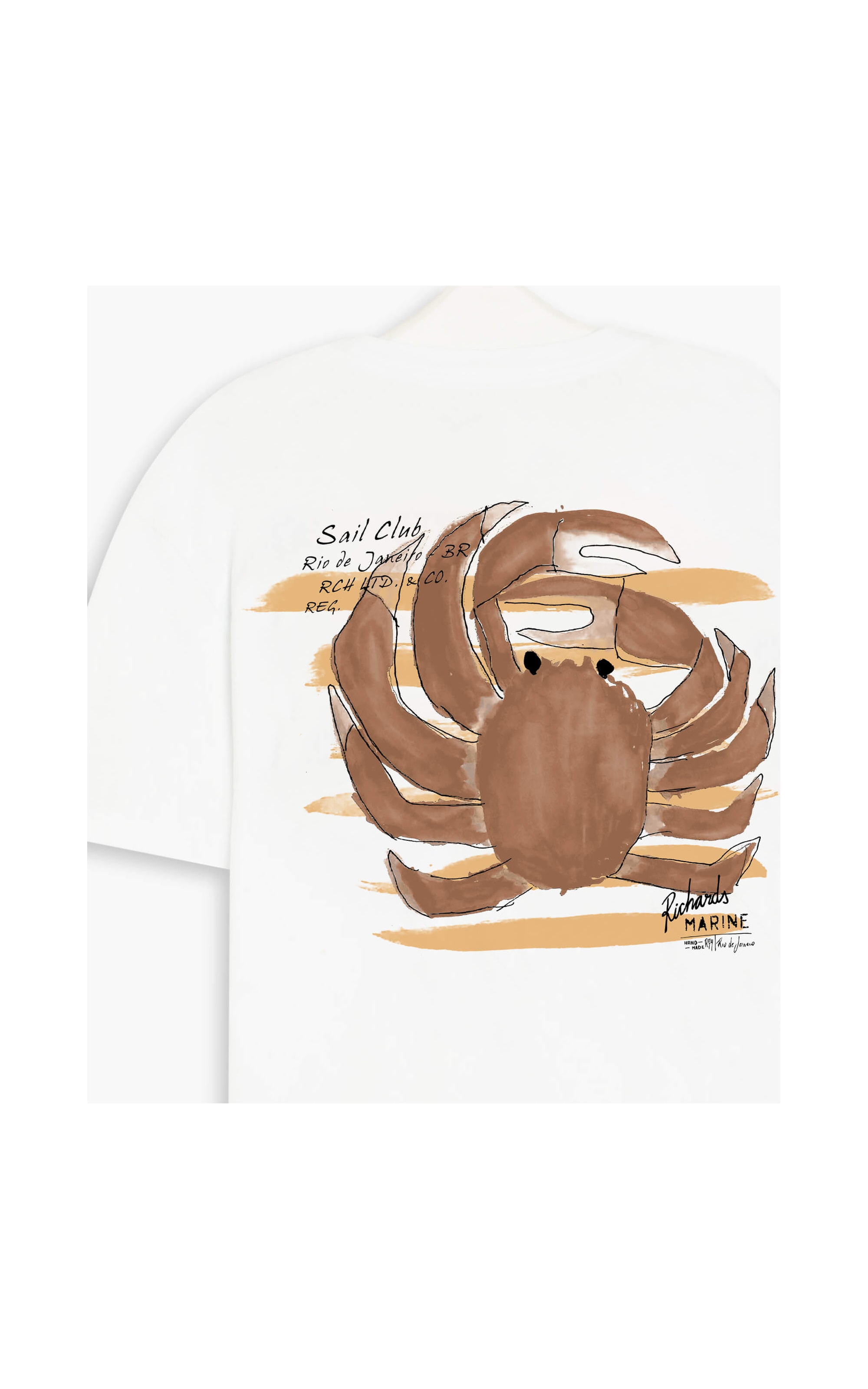 T-Shirt Mm Crab Costas Stone Branco