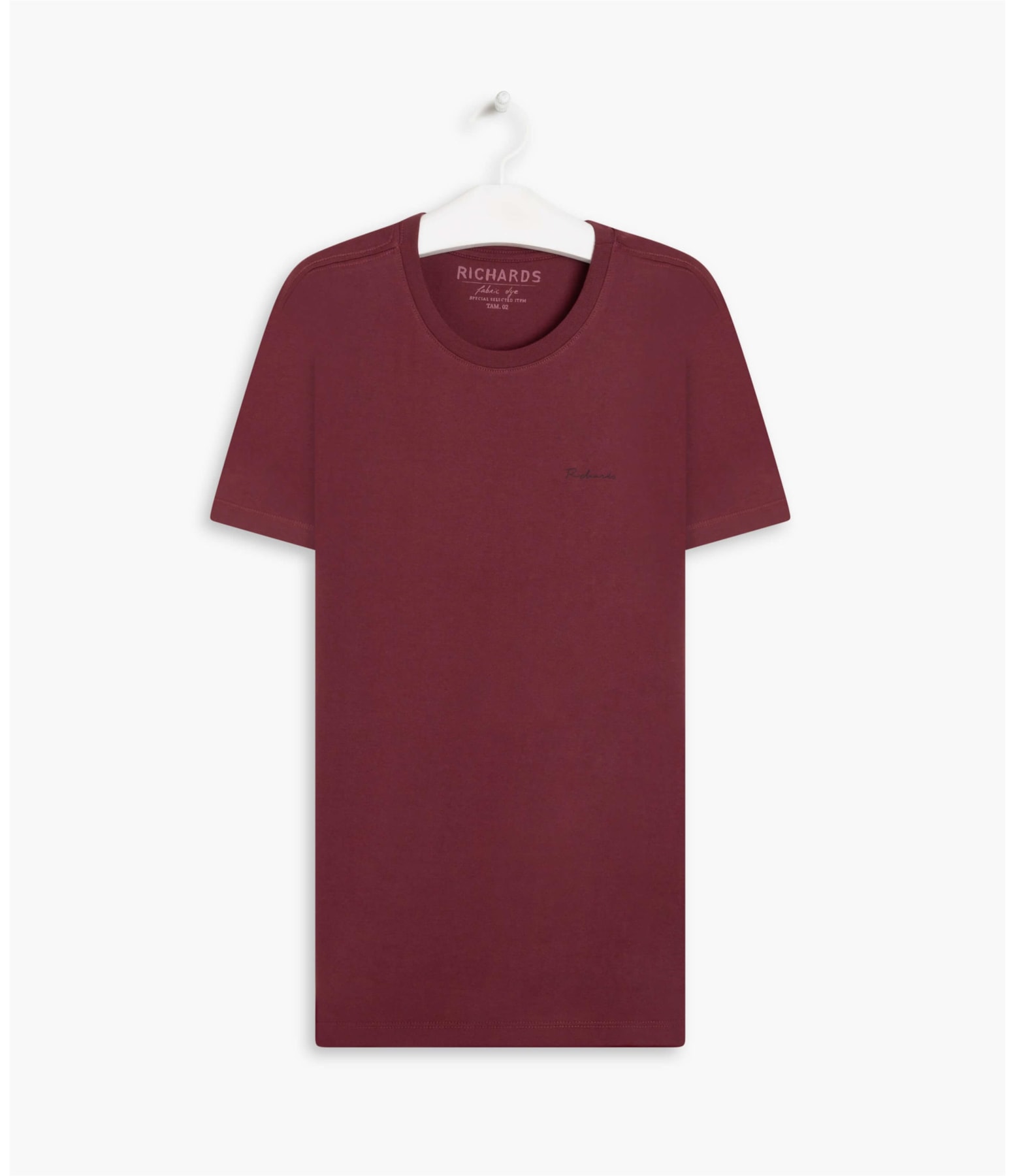 T-Shirt Mm Fabric Dye Basica Mc Bordeaux