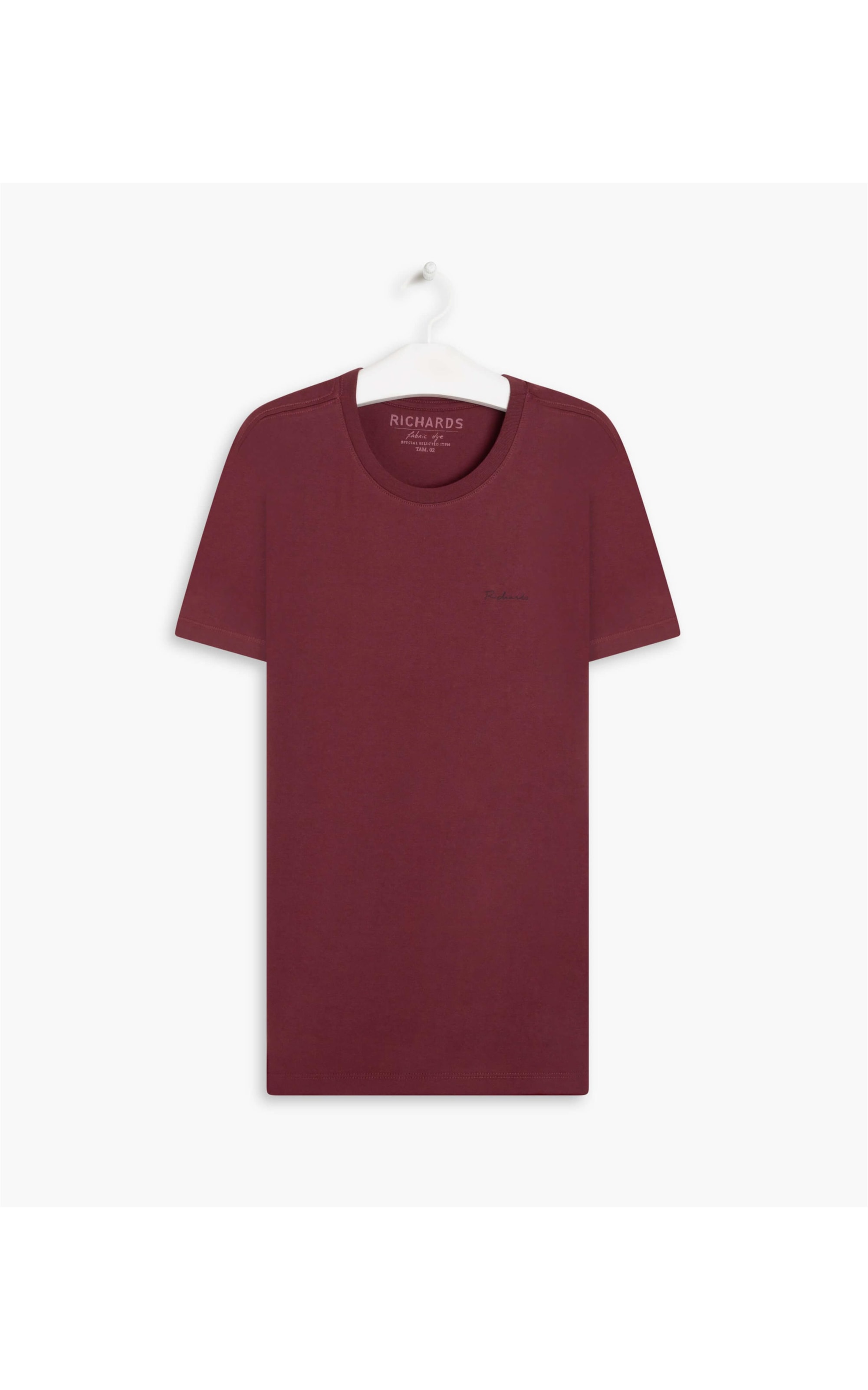 T-Shirt Mm Fabric Dye Basica Mc Bordeaux