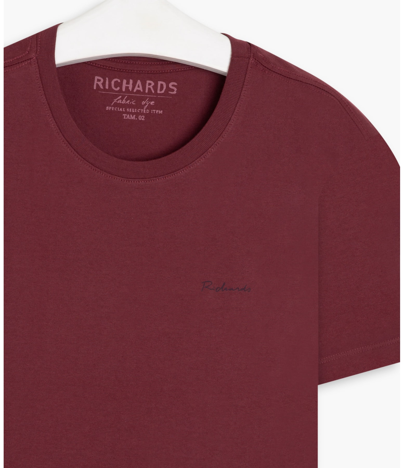 T-Shirt Mm Fabric Dye Basica Mc Bordeaux