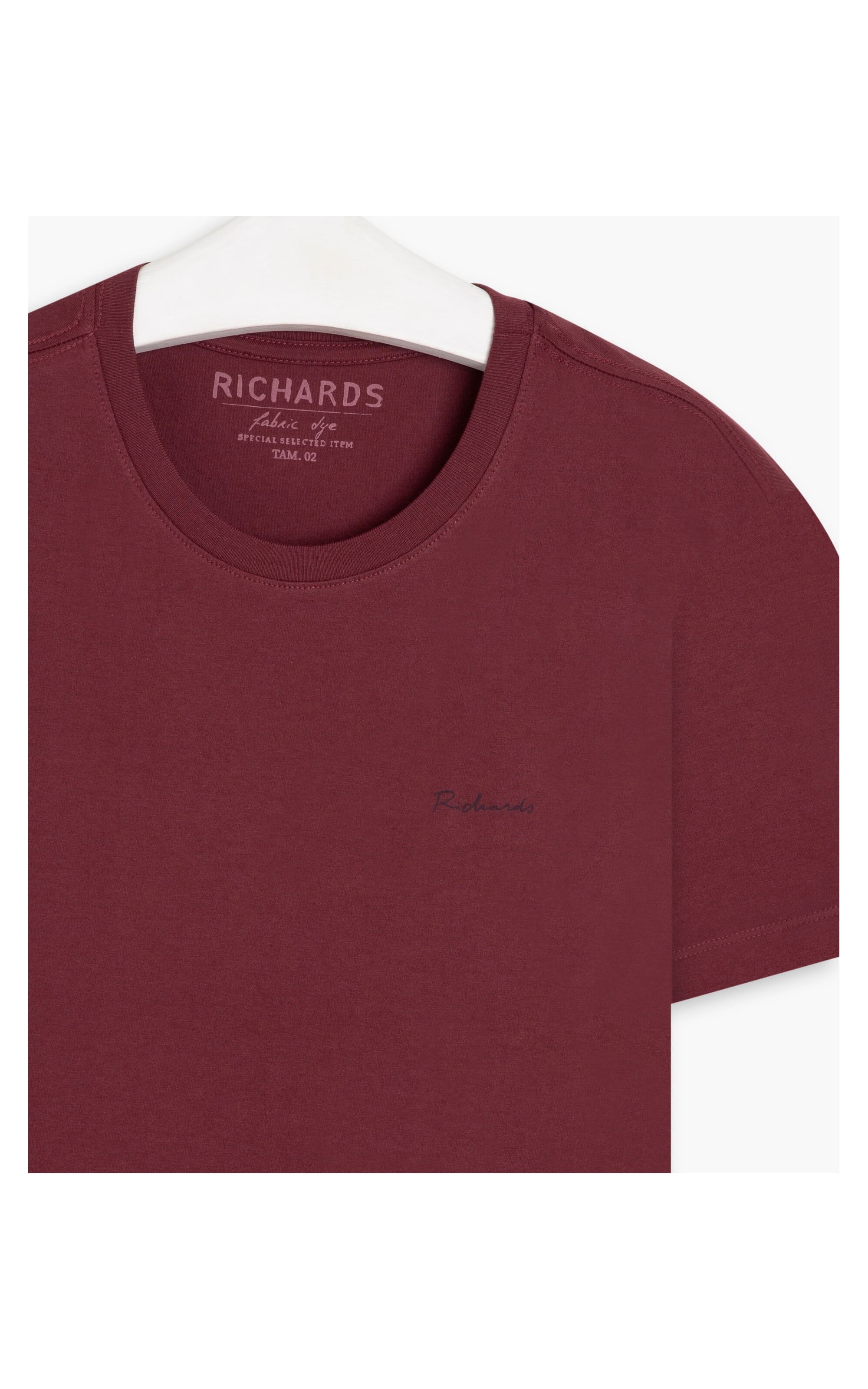 T-Shirt Mm Fabric Dye Basica Mc Bordeaux