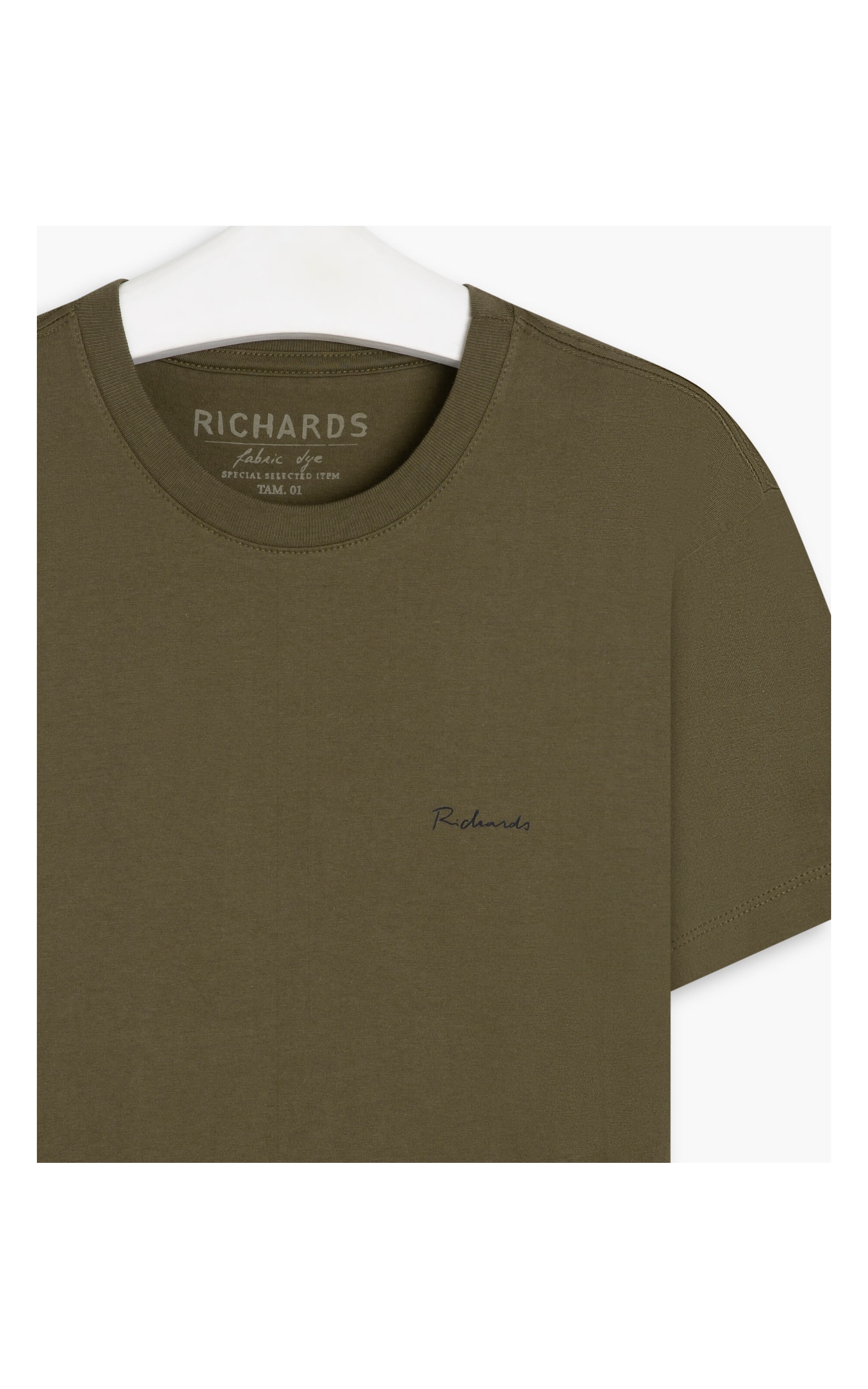 T-Shirt Mm Fabric Dye Basica Mc Verde Army