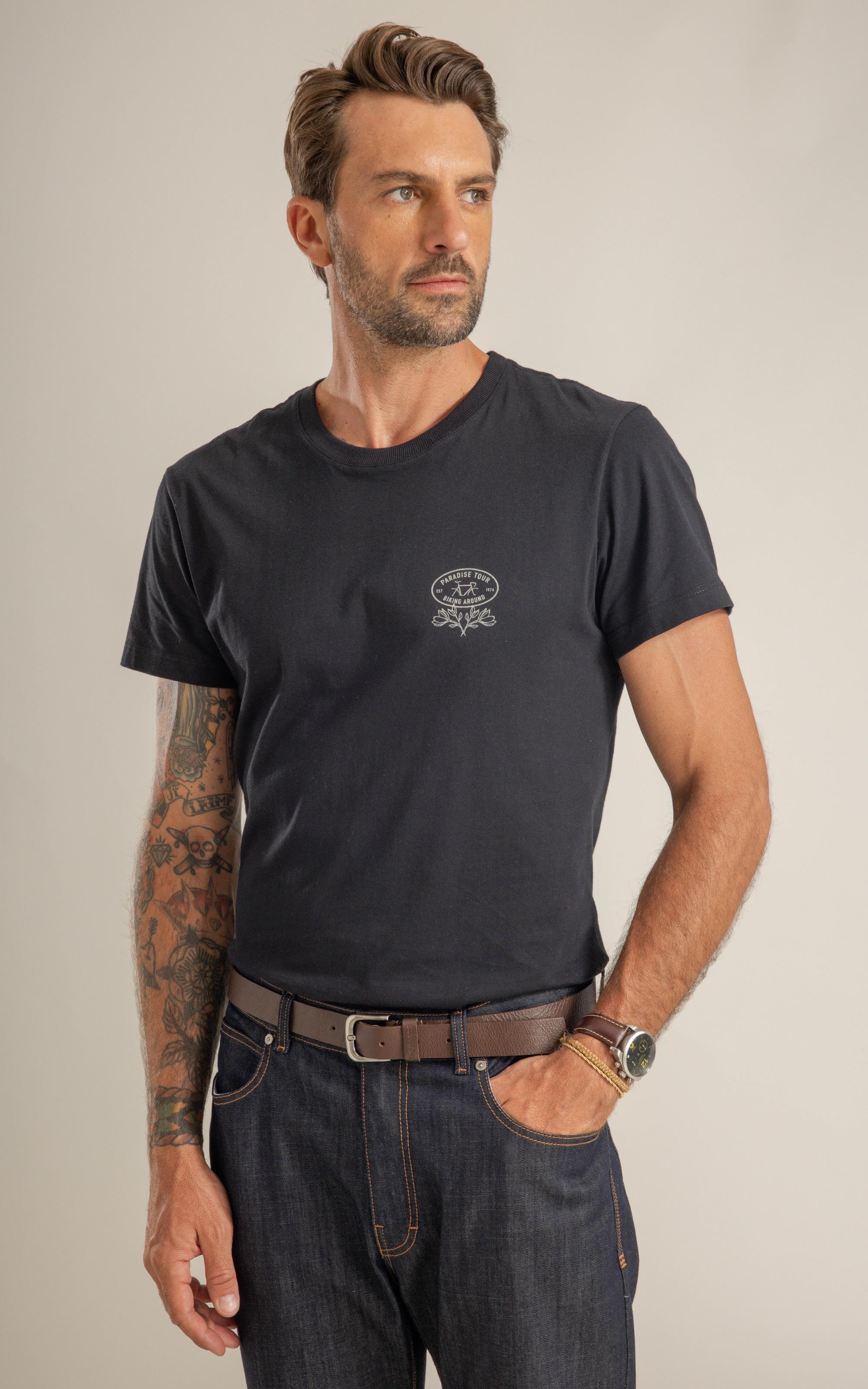 T-Shirt Mm Fd Biking Peito Preto