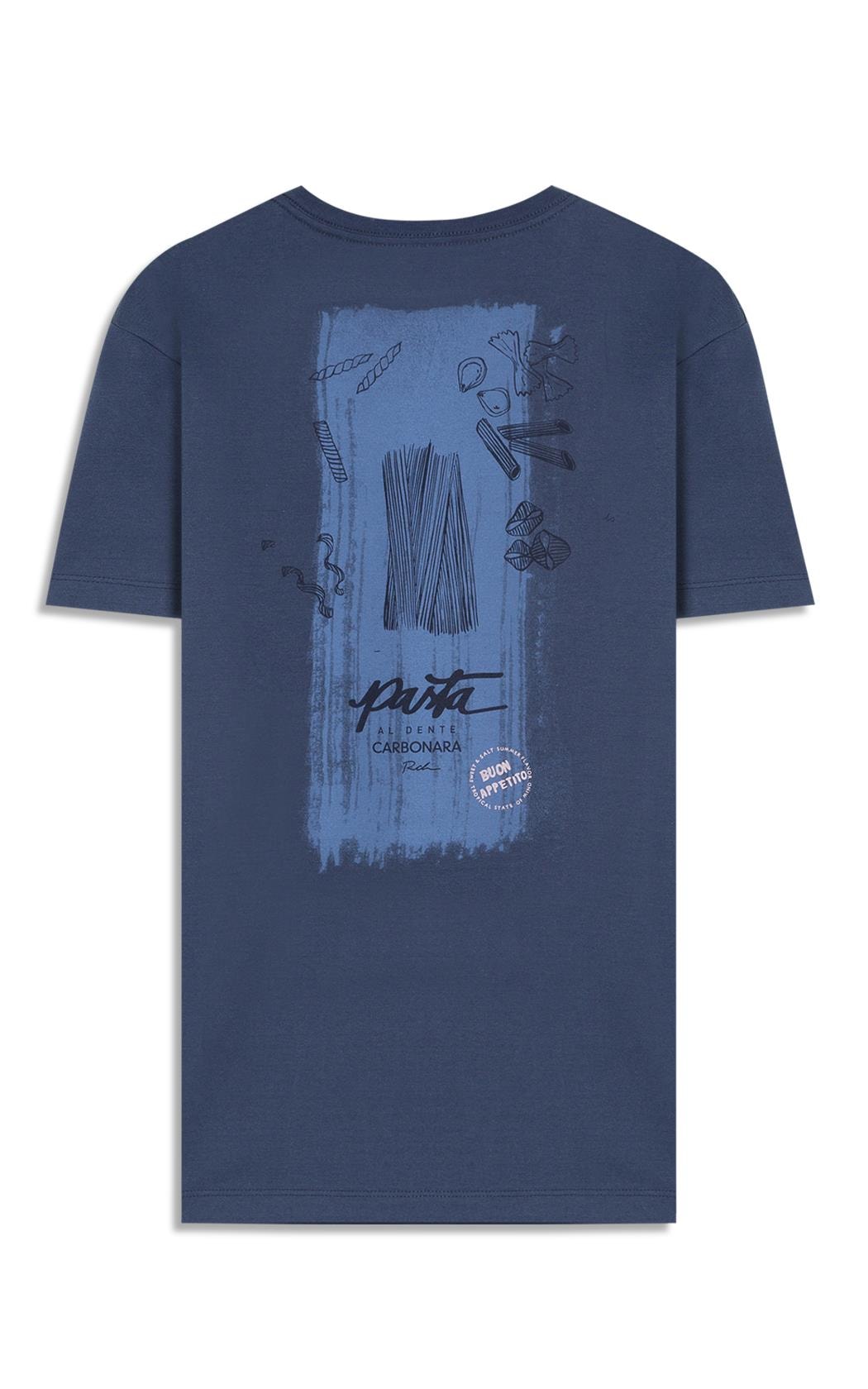 その他 salsation Round Neck T-Shirt Blue Denim T-Shirt Gd Coral Mc Azul Jeans