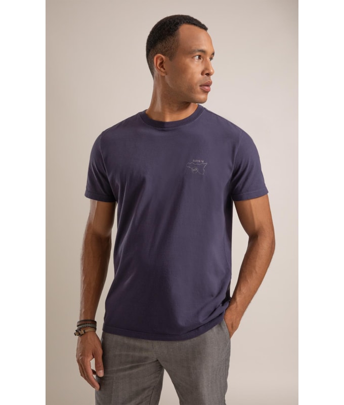 T-Shirt Mm Fd Sicilia Peito Purple Blue