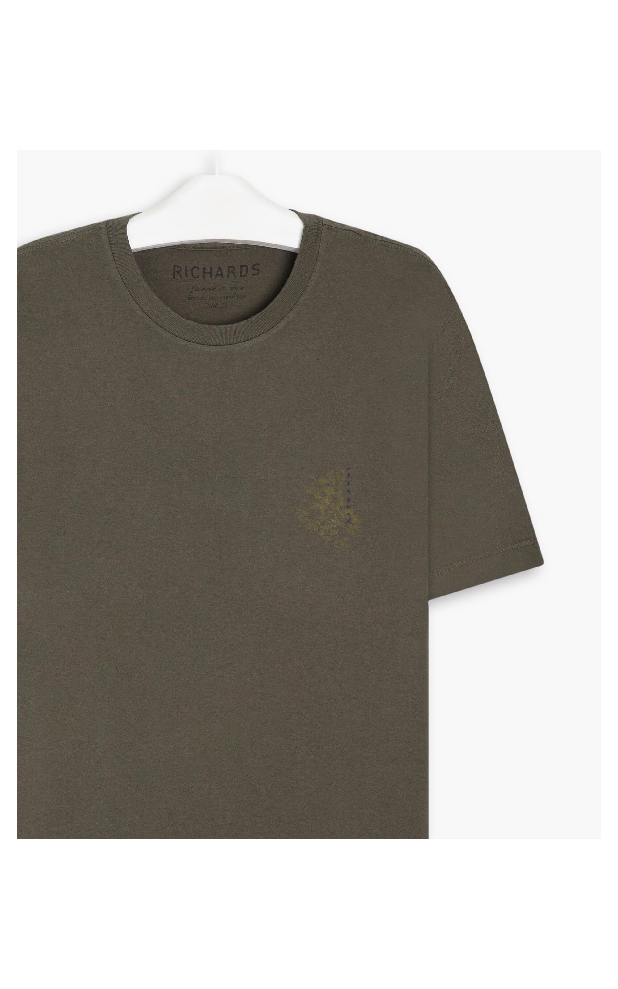 T-Shirt Mm Floc Floral Pincelada Gd Tabaco