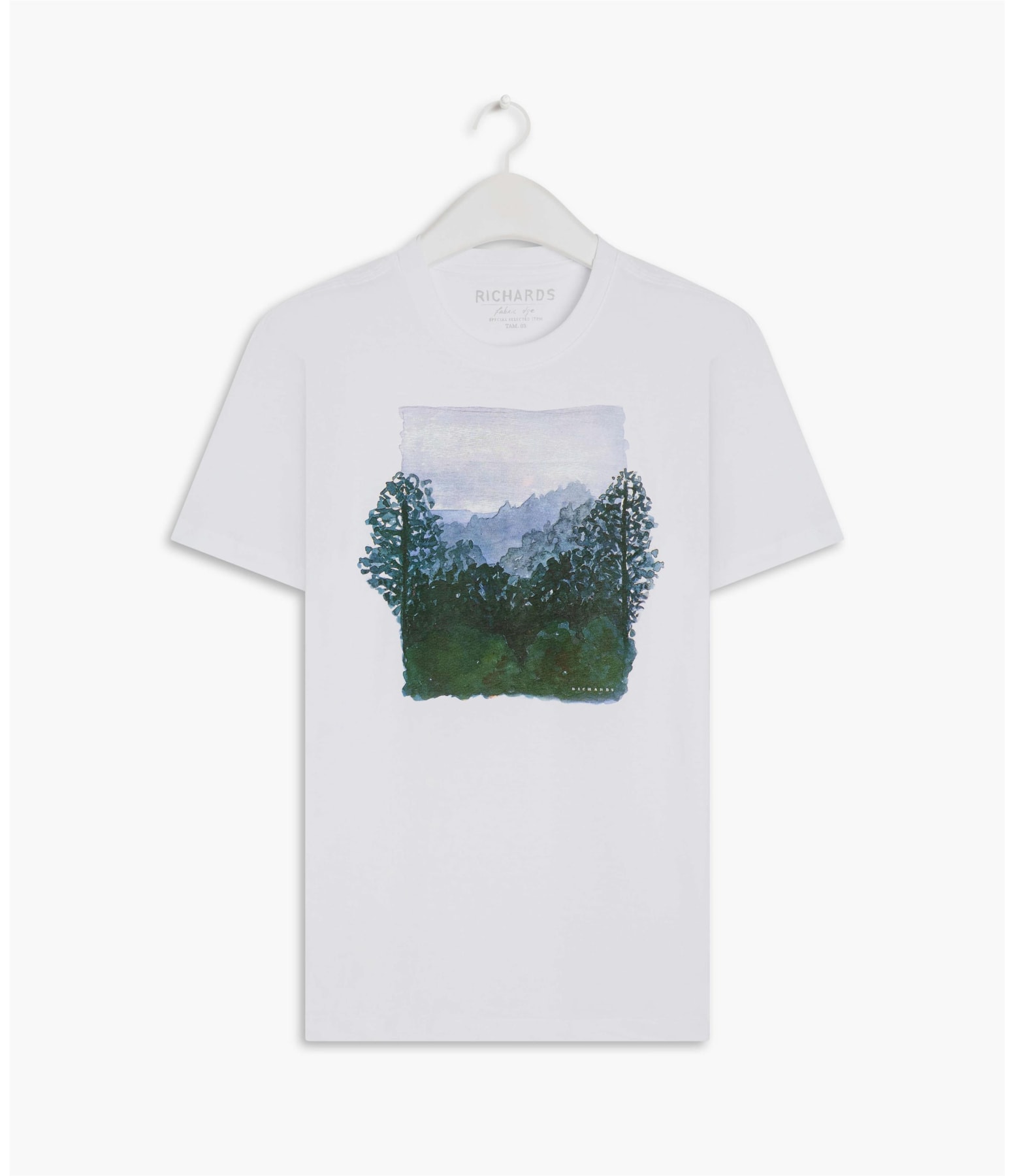 T-Shirt Mm Floresta Frontal Branco
