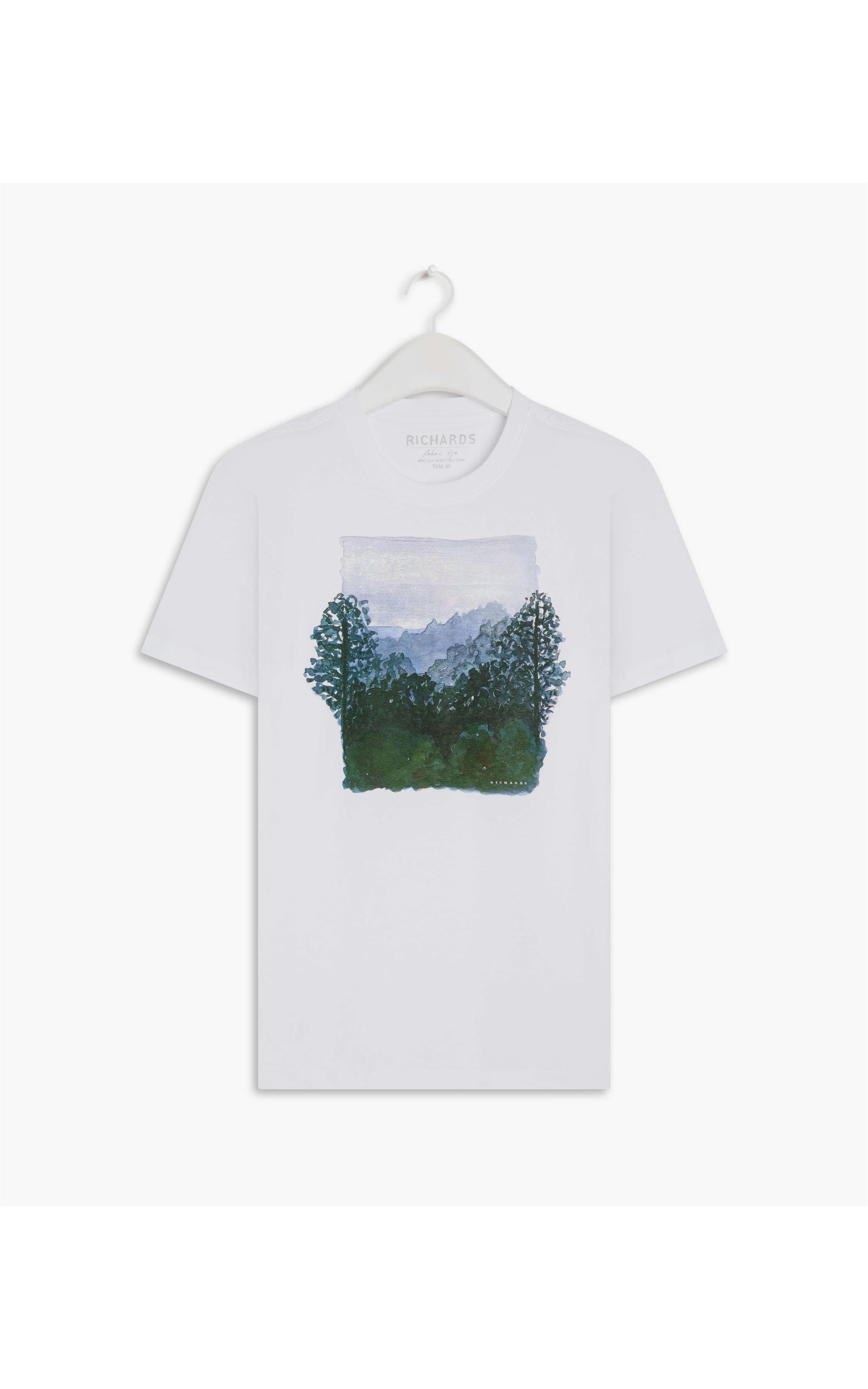 T-Shirt Mm Floresta Frontal Branco