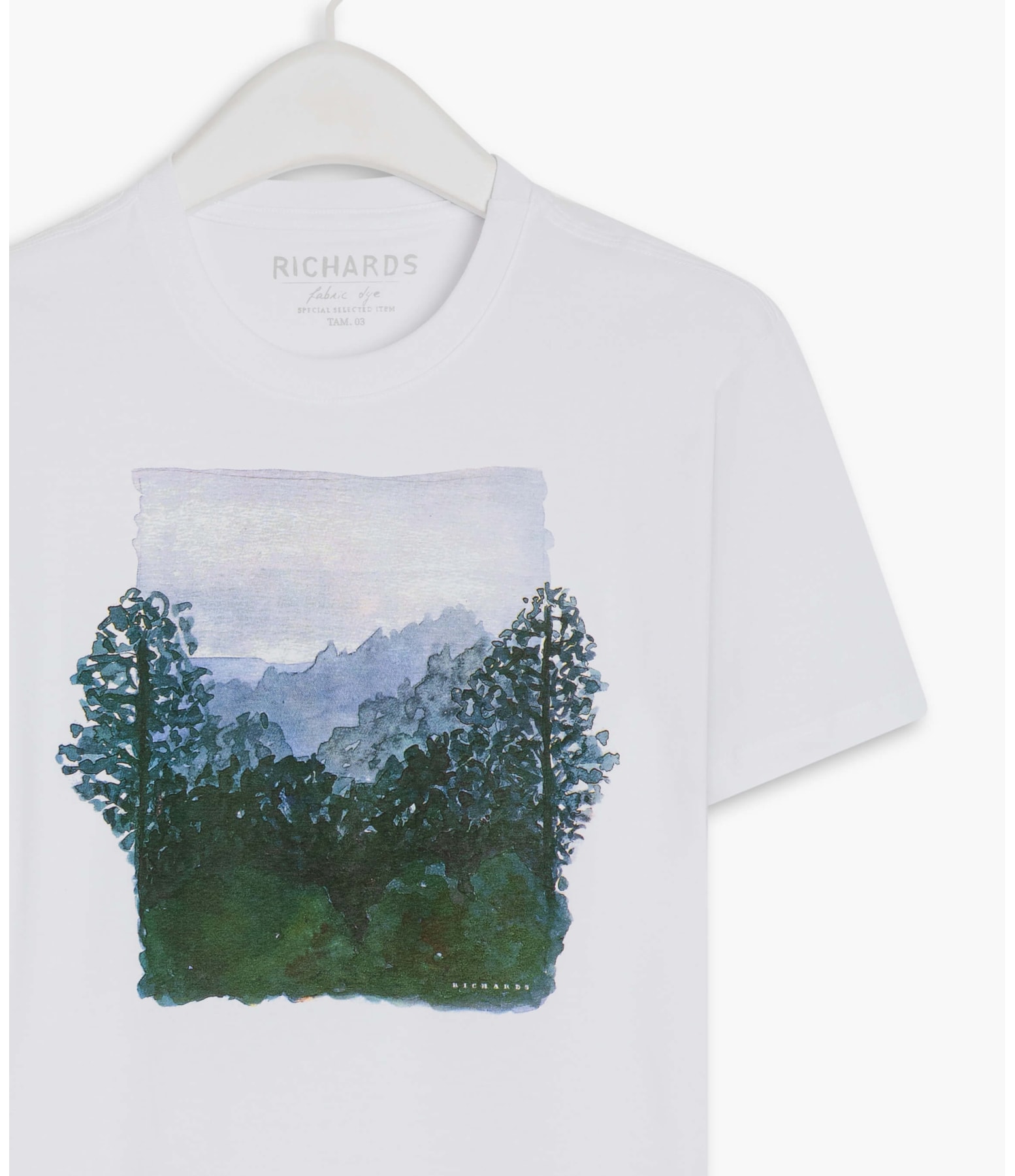 T-Shirt Mm Floresta Frontal Branco