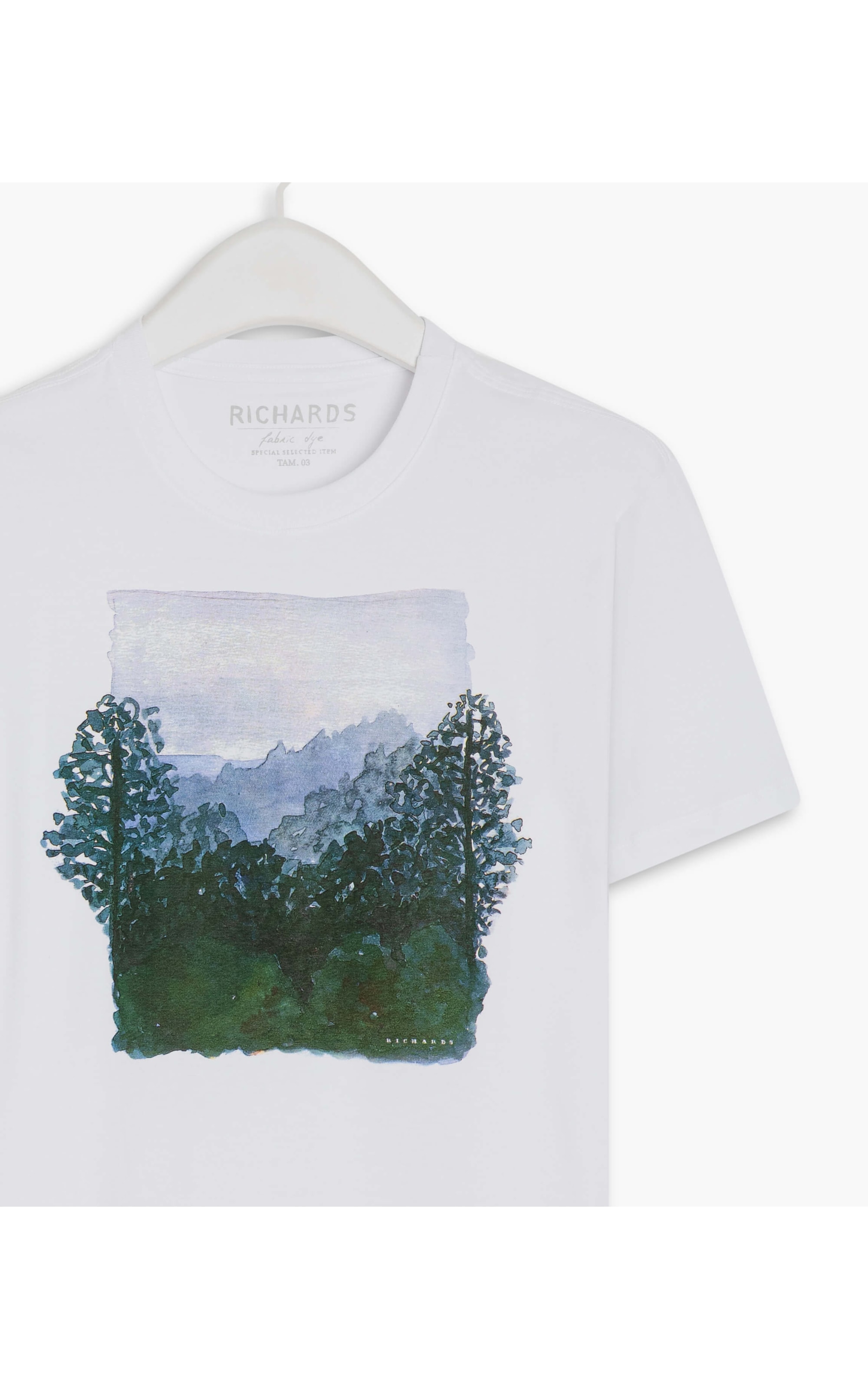 T-Shirt Mm Floresta Frontal Branco