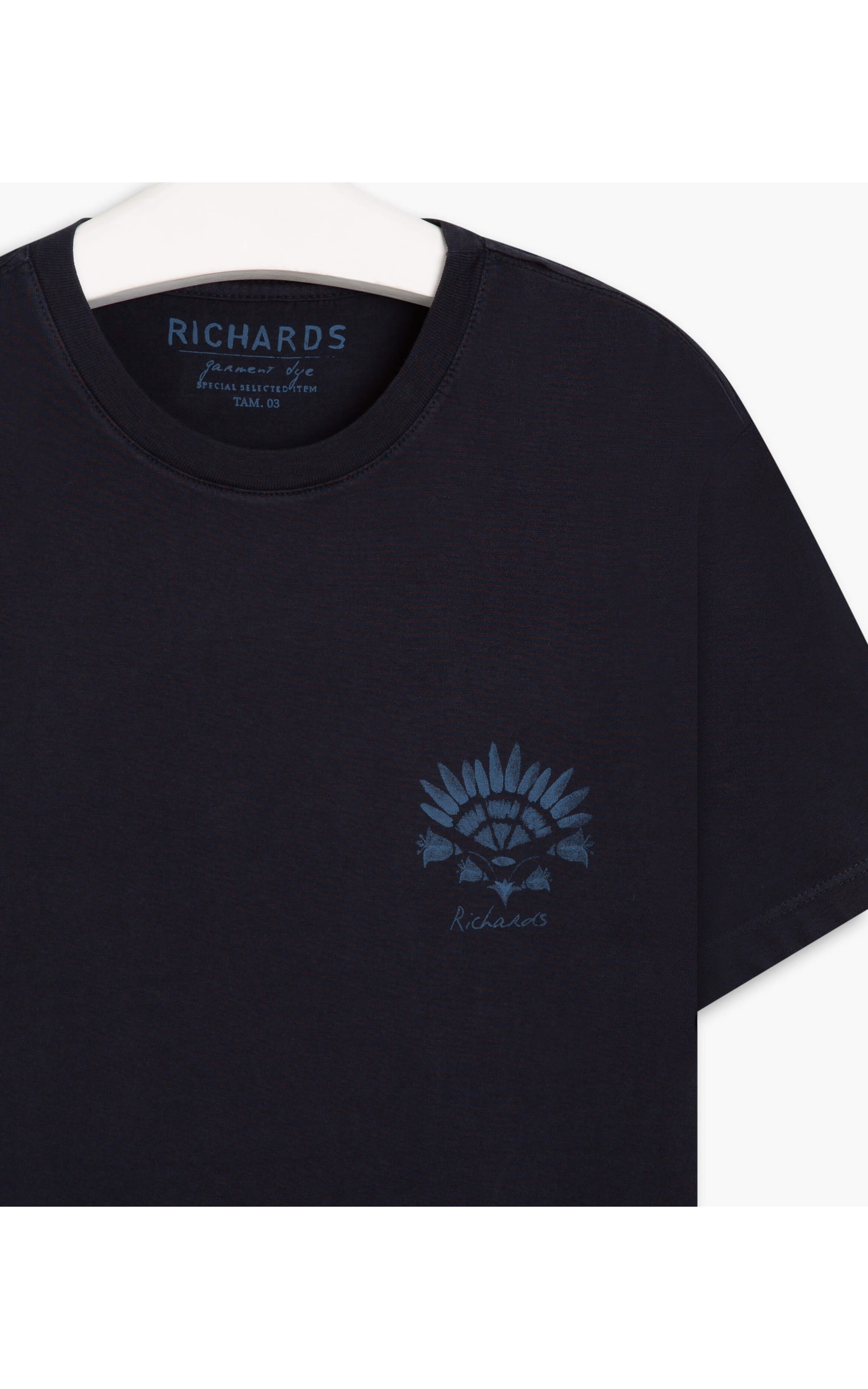 T-Shirt Mm Folhas Fan Dark Navy