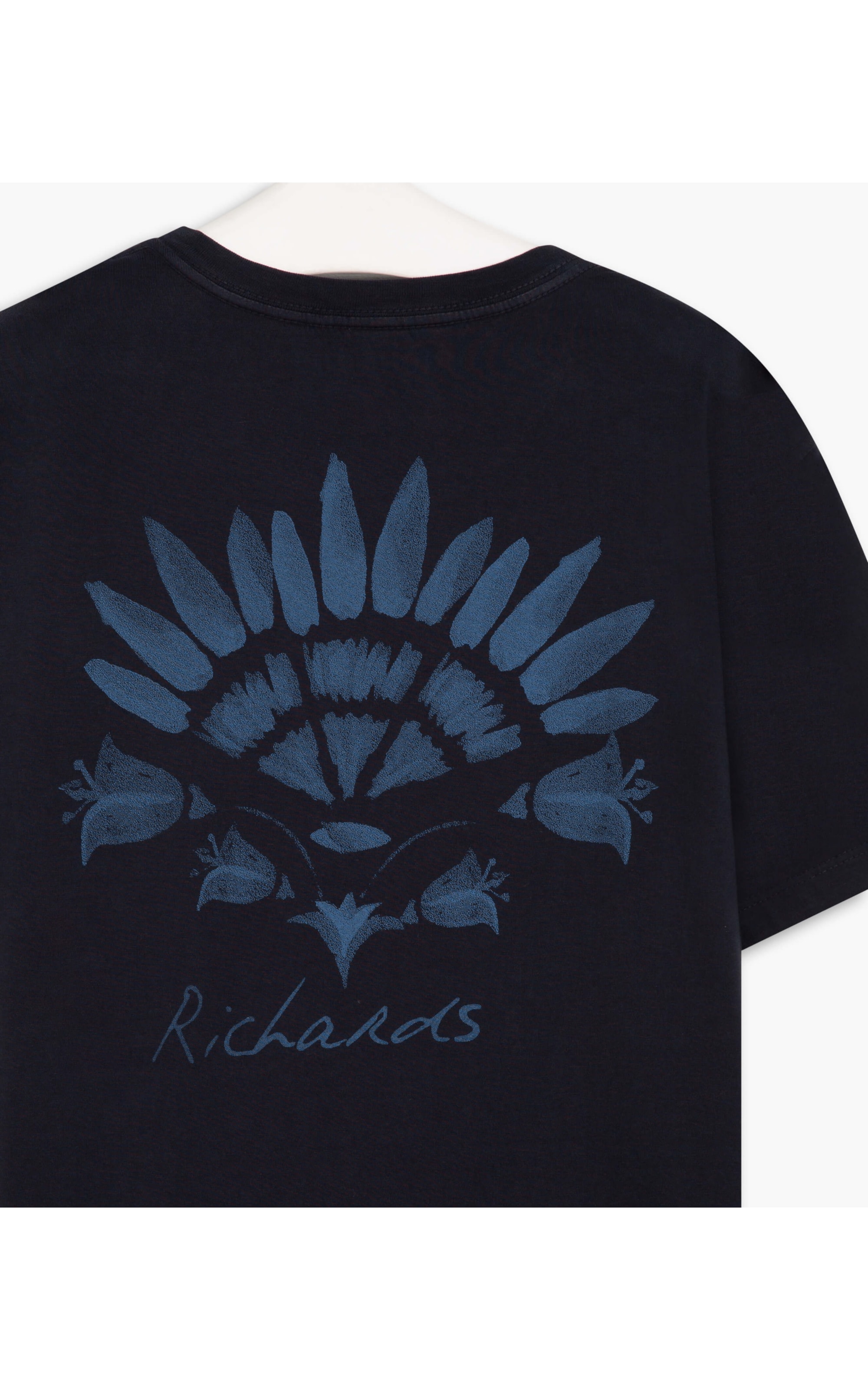T-Shirt Mm Folhas Fan Dark Navy