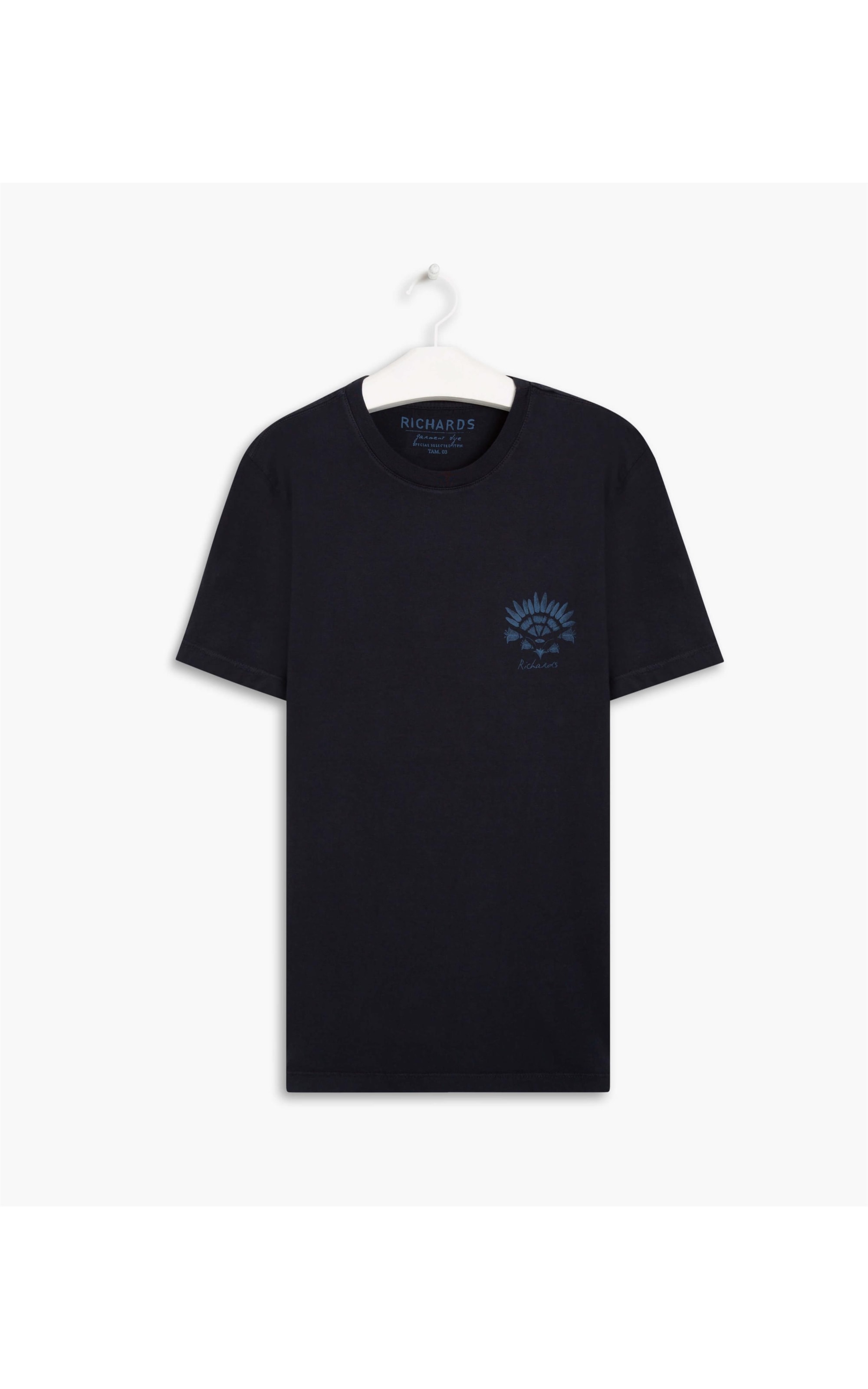 T-Shirt Mm Folhas Fan Dark Navy