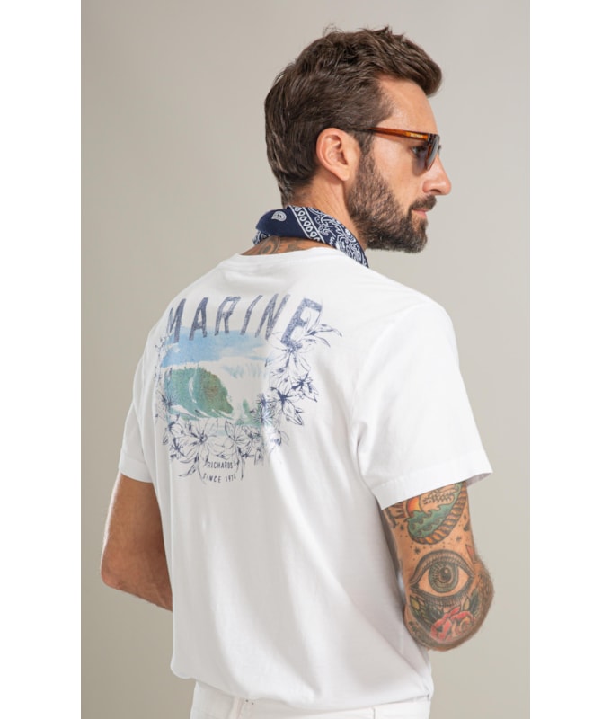 T-Shirt Mm Gd Barquinho Costas Bf Branco
