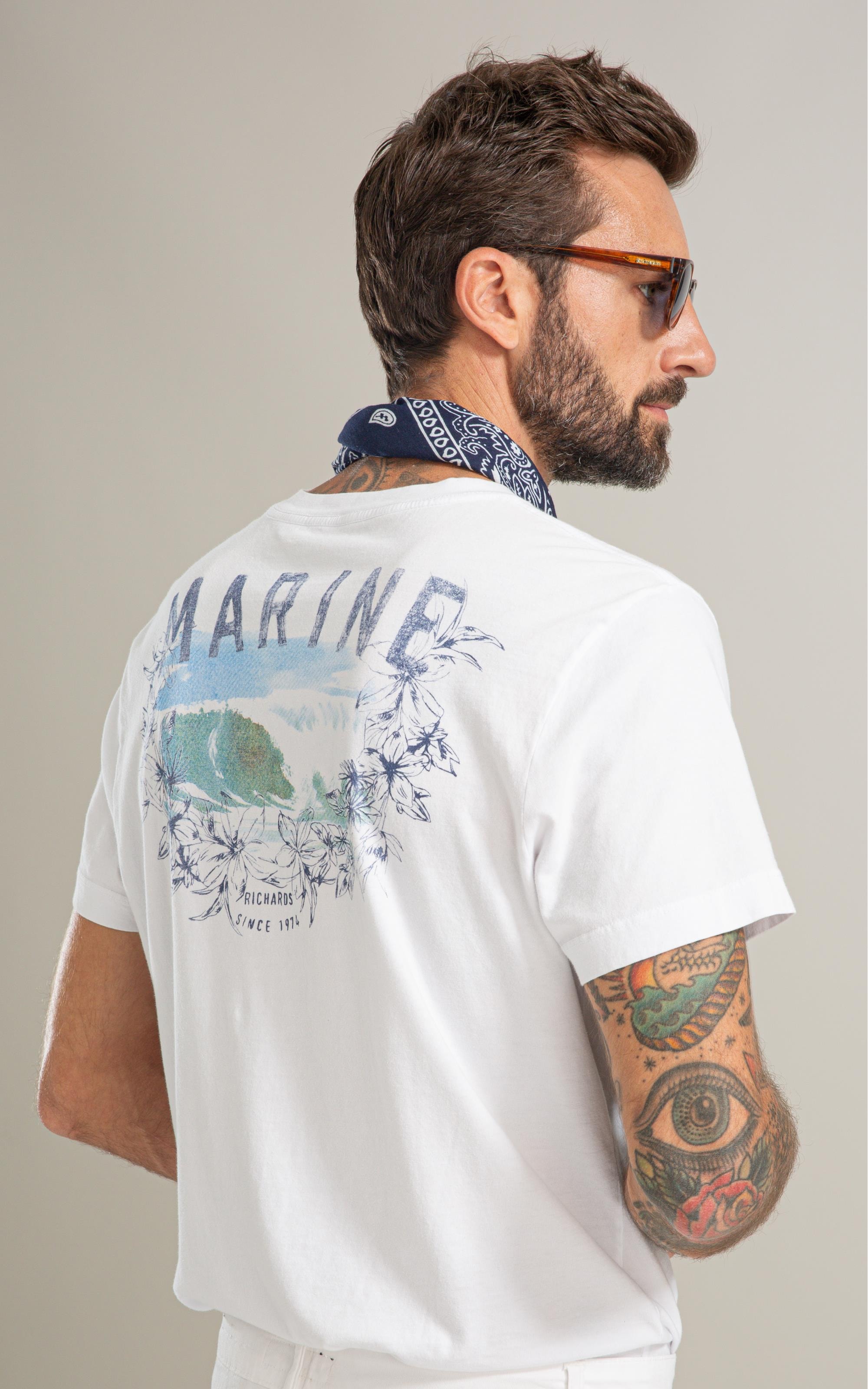 T-Shirt Mm Gd Barquinho Costas Bf Branco