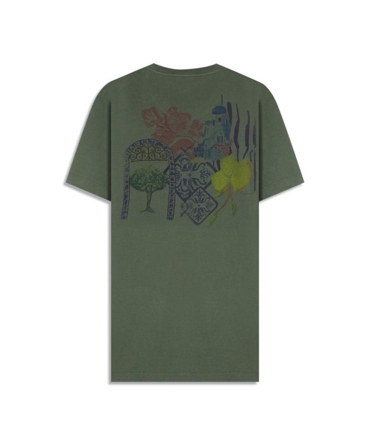 T-Shirt Mm Gd Collage Cta Verde Militar