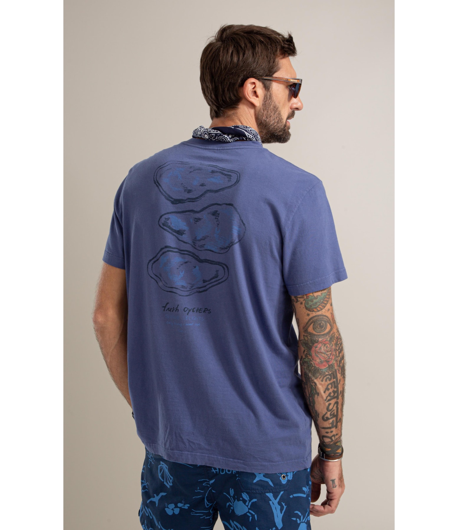 T-Shirt Mm Gd Fresh Oyester Costas Bf Azul Jeans