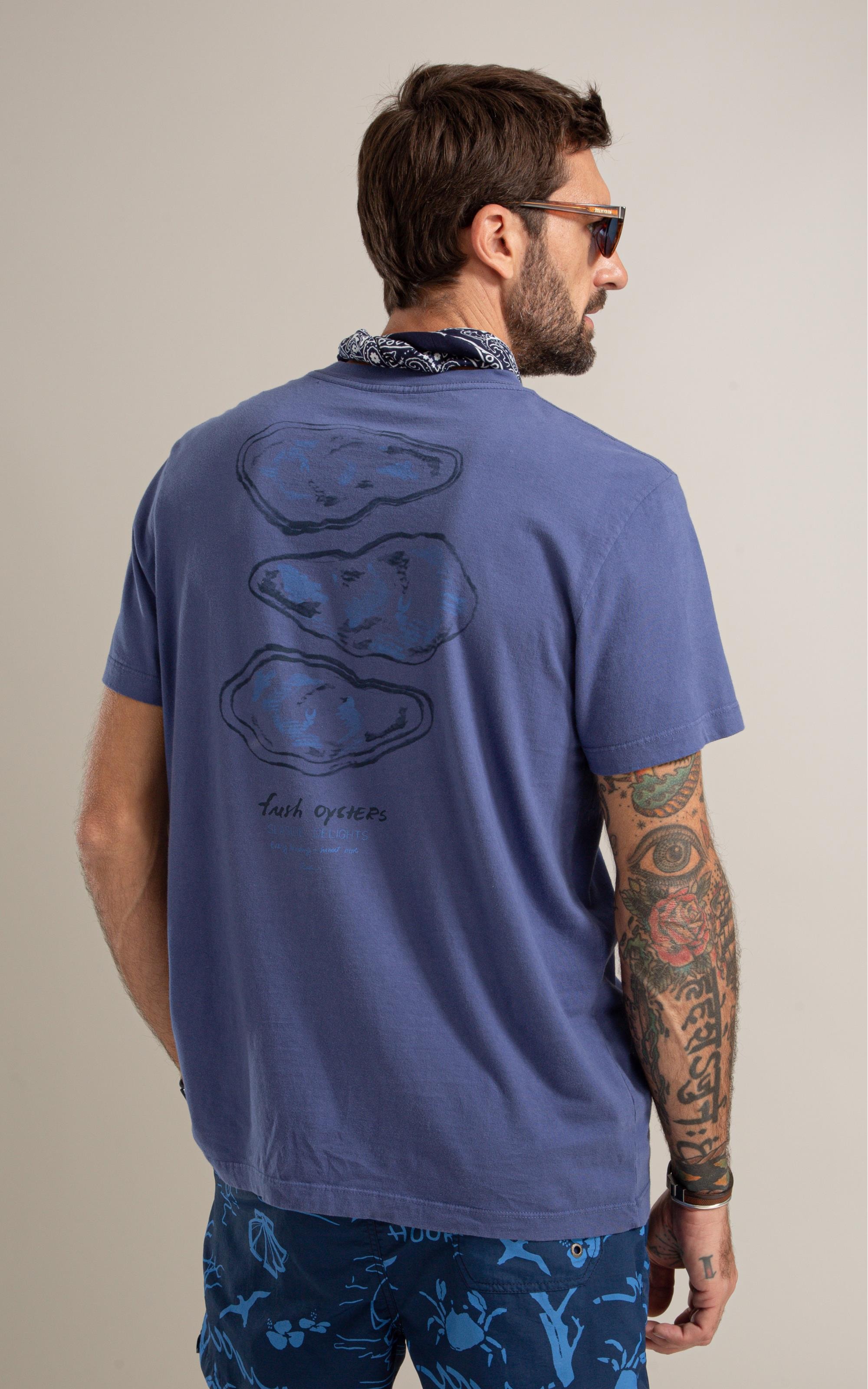 T-Shirt Mm Gd Fresh Oyester Costas Bf Azul Jeans