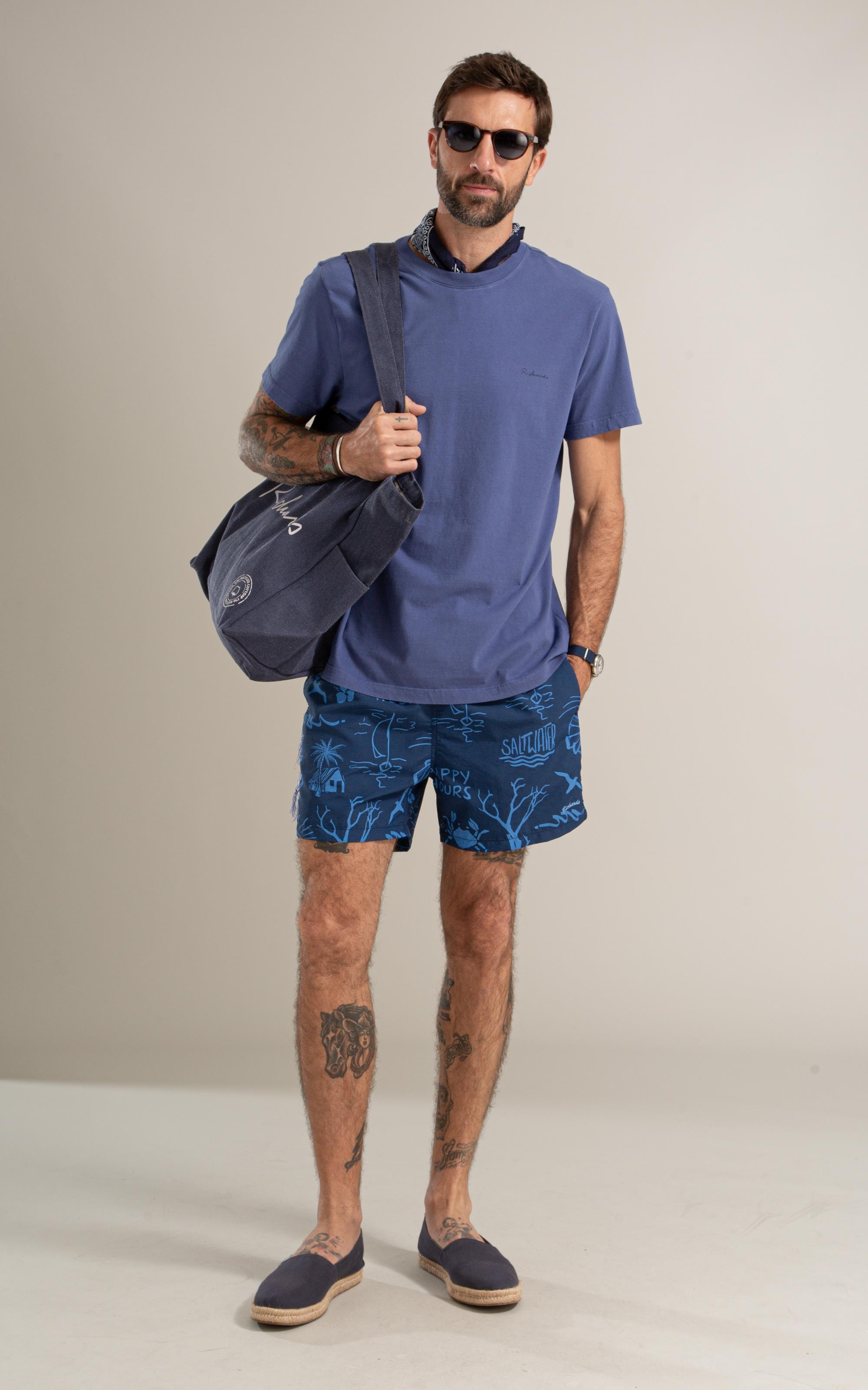 T-Shirt Mm Gd Fresh Oyester Costas Bf Azul Jeans