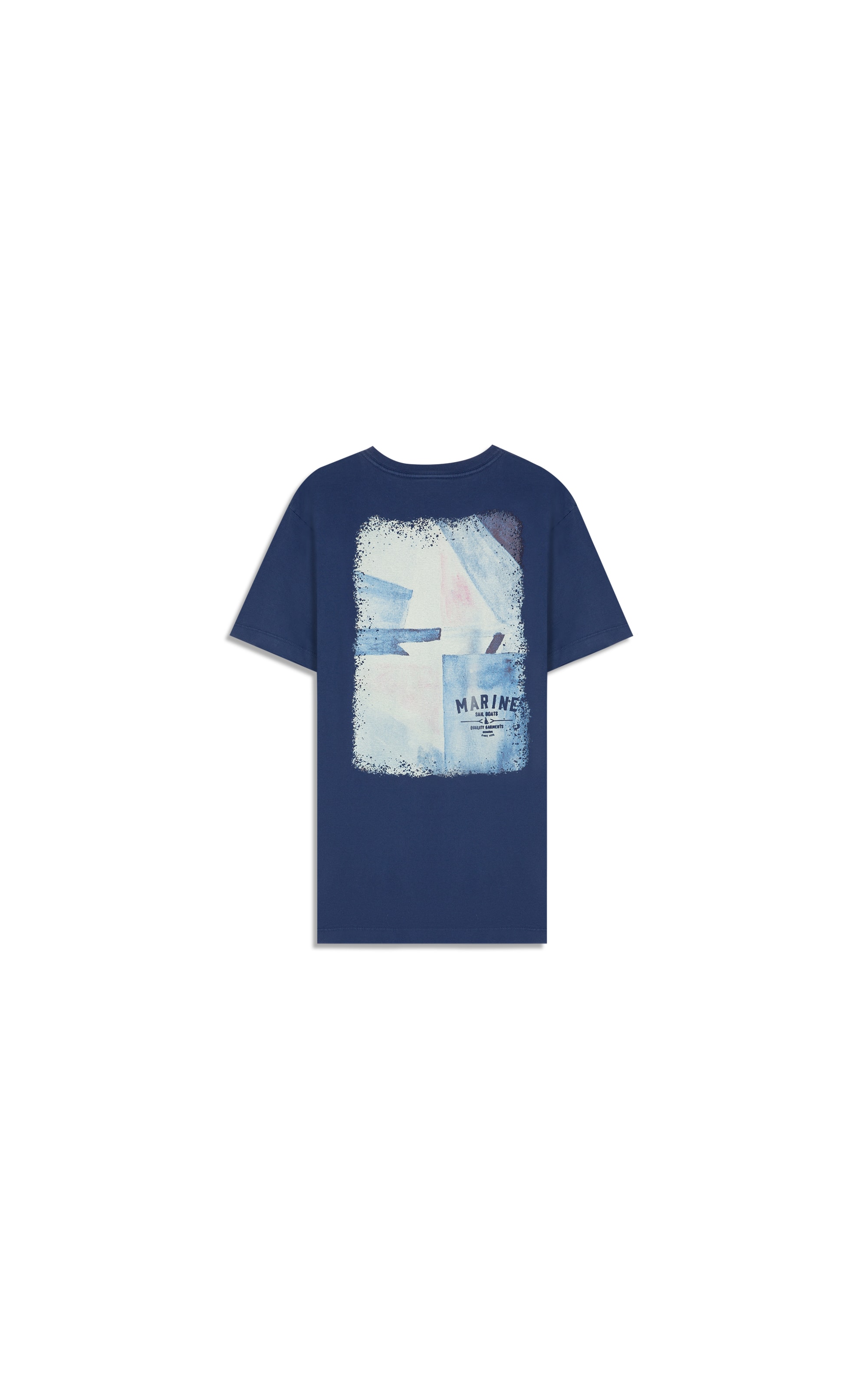T-Shirt Mm Gd Geo Boat Cta Azul Jeans