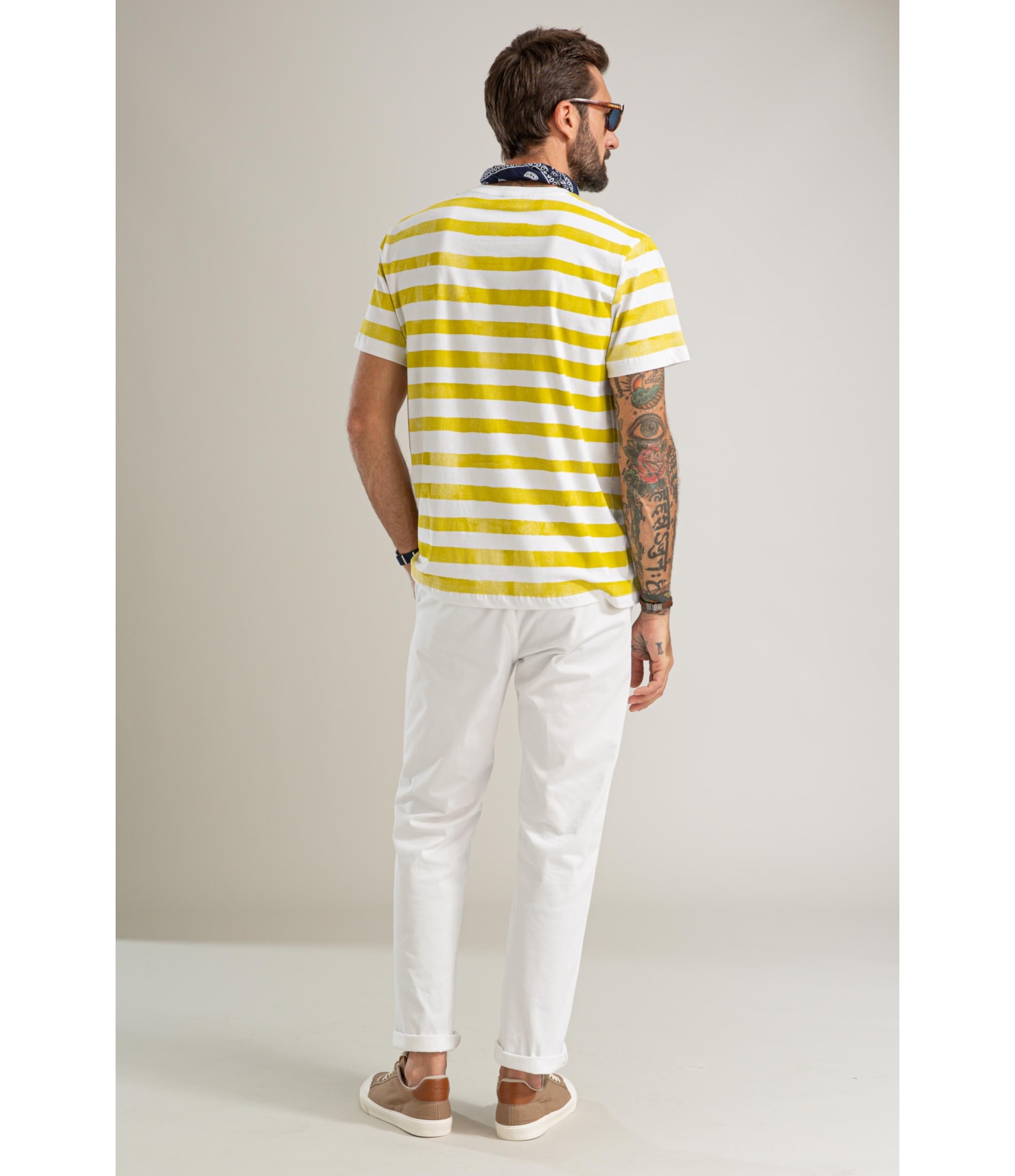 T-Shirt Mm Gd Listrada New Bf Mostarda