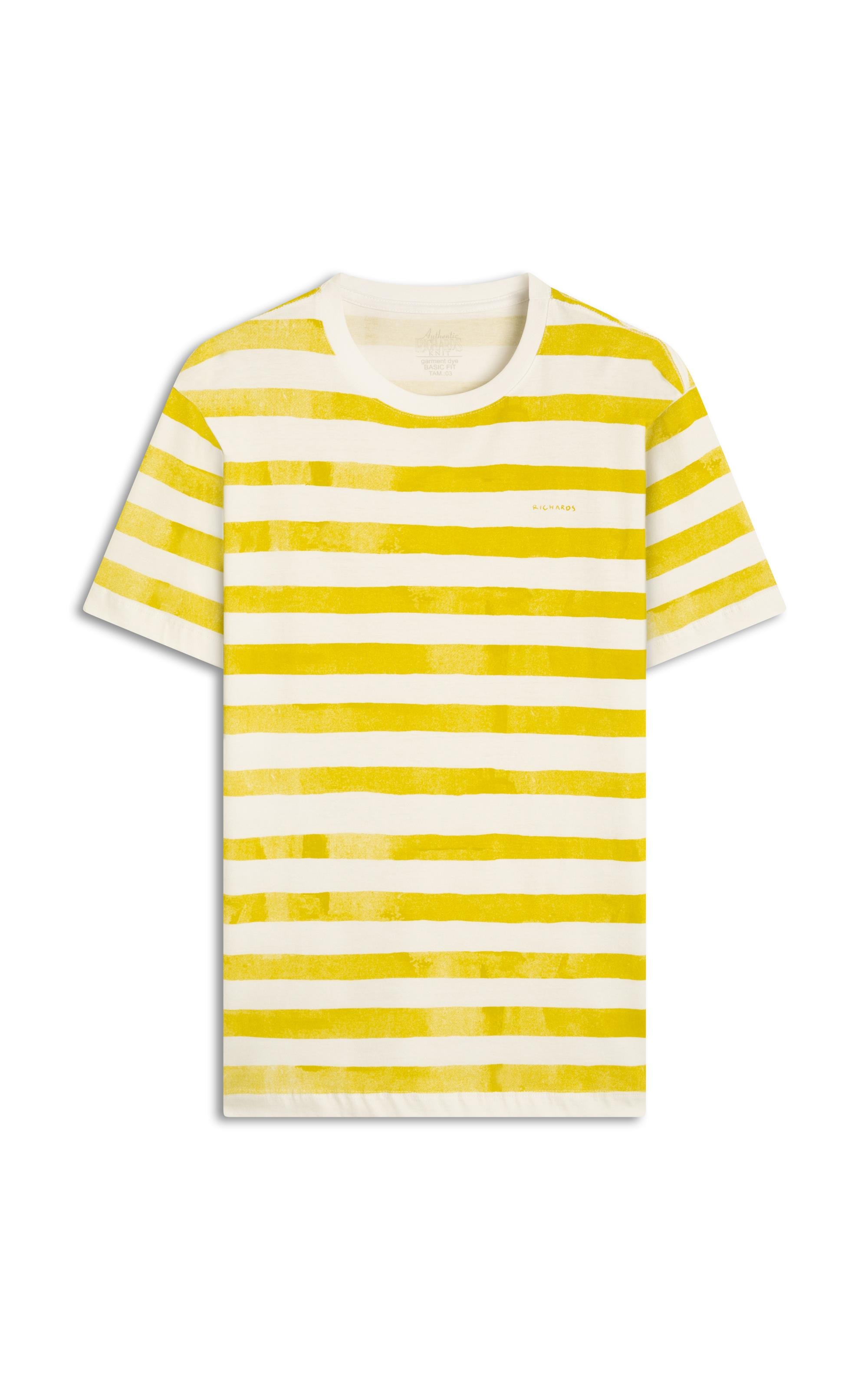 T-Shirt Mm Gd Listrada New Bf Mostarda