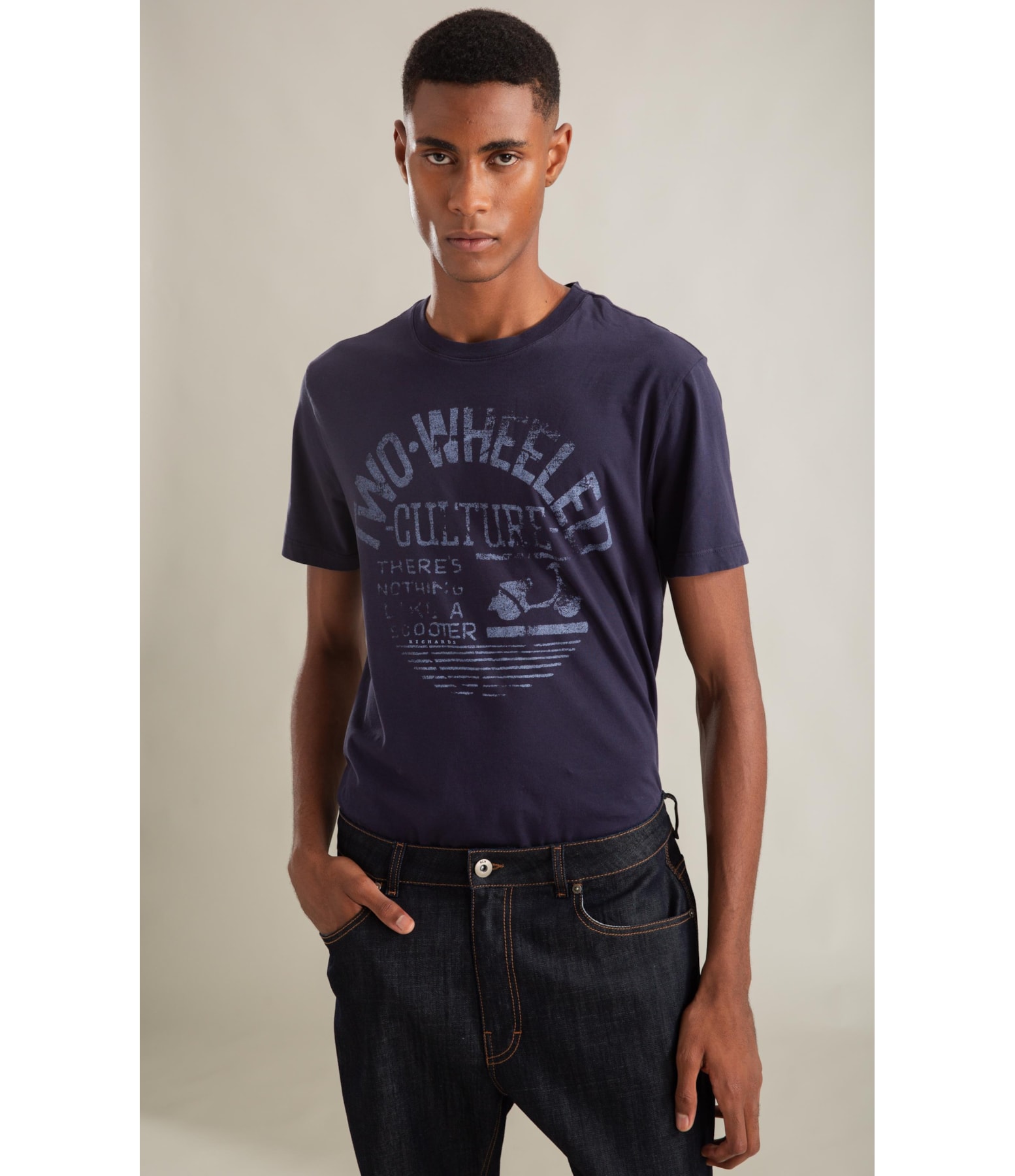 T-Shirt Mm Gd Two Weelled Frente Dark Navy