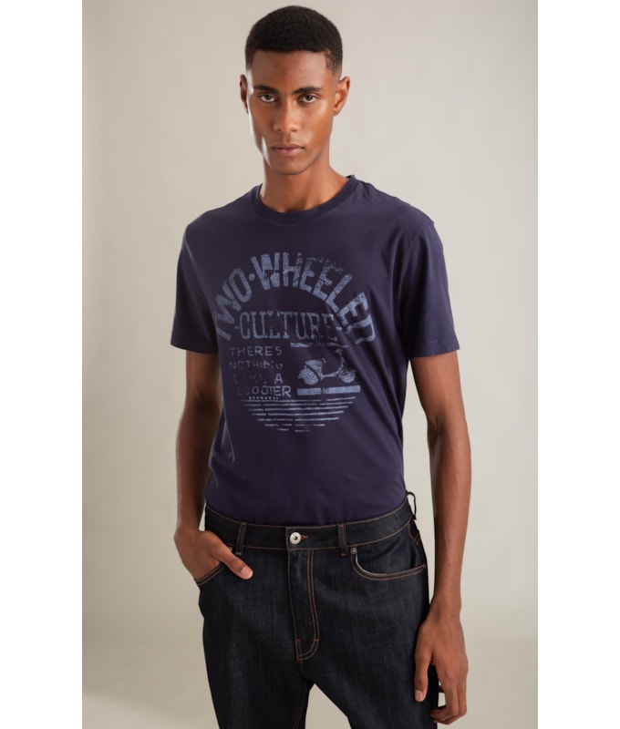 T-Shirt Mm Gd Two Weelled Frente Dark Navy
