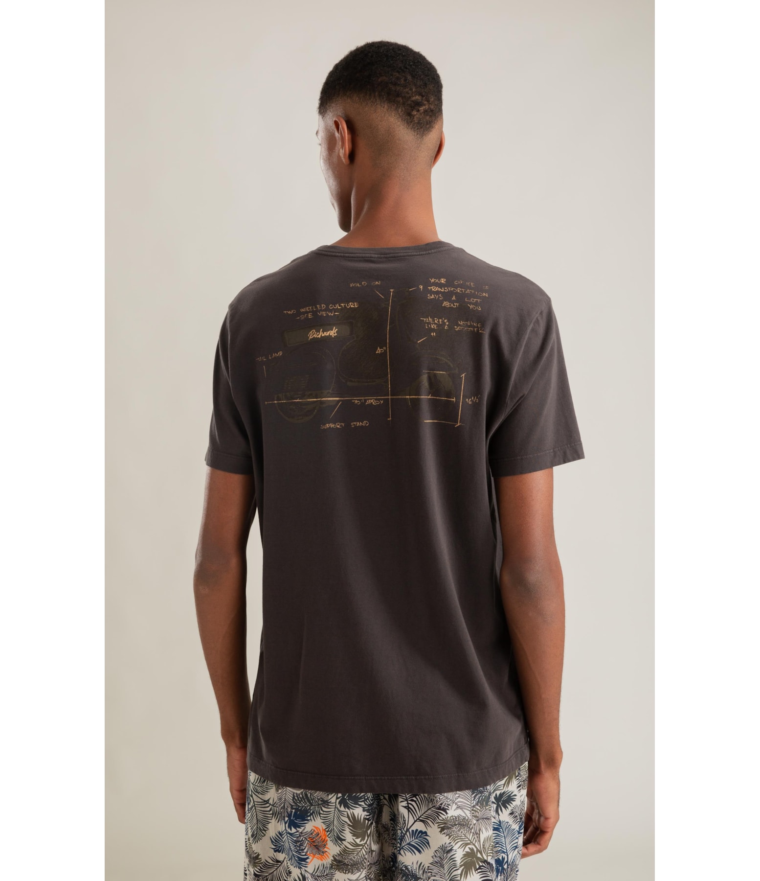 T-Shirt Mm Gd Vespa Costas Plumbo