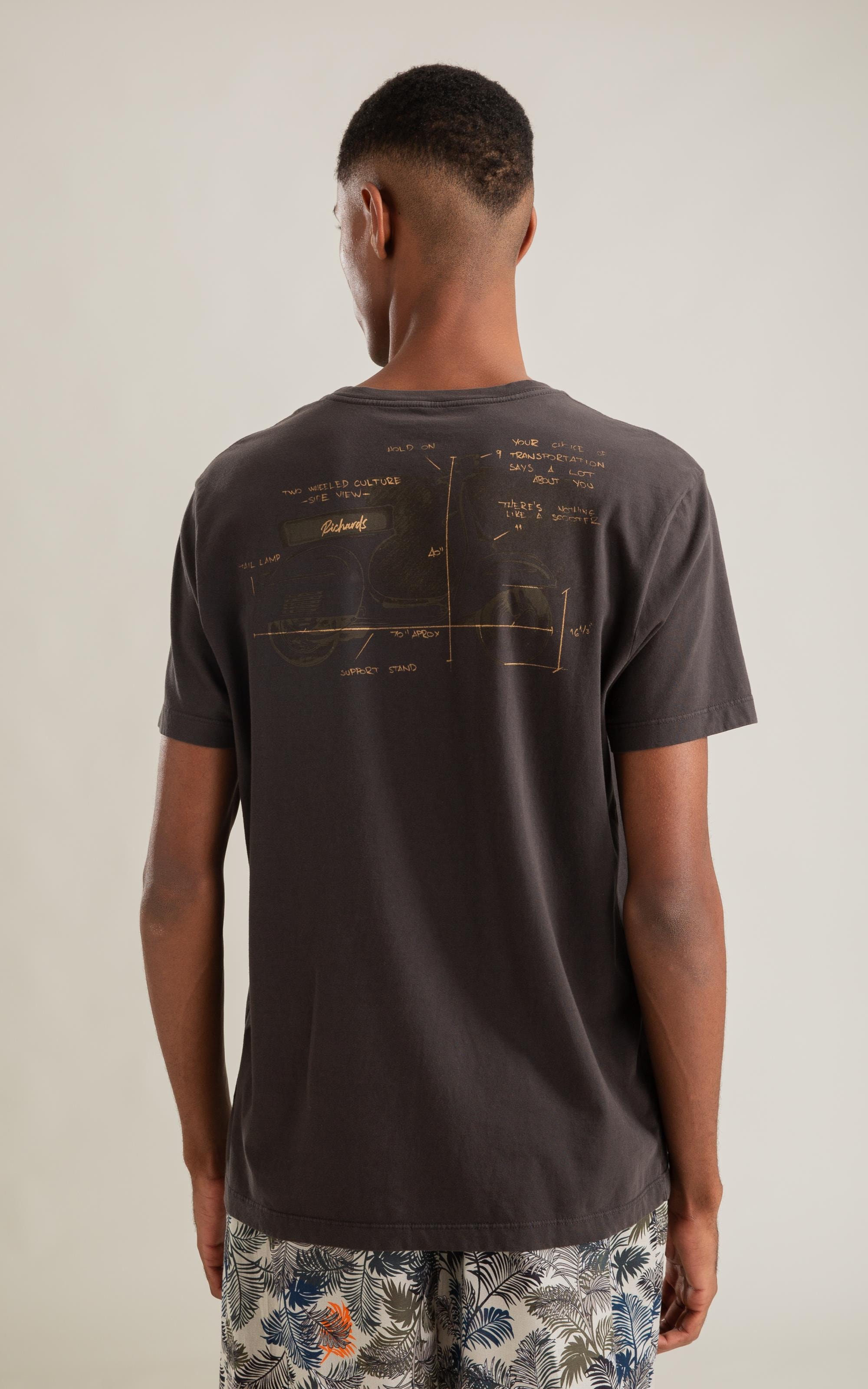 T-Shirt Mm Gd Vespa Costas Plumbo