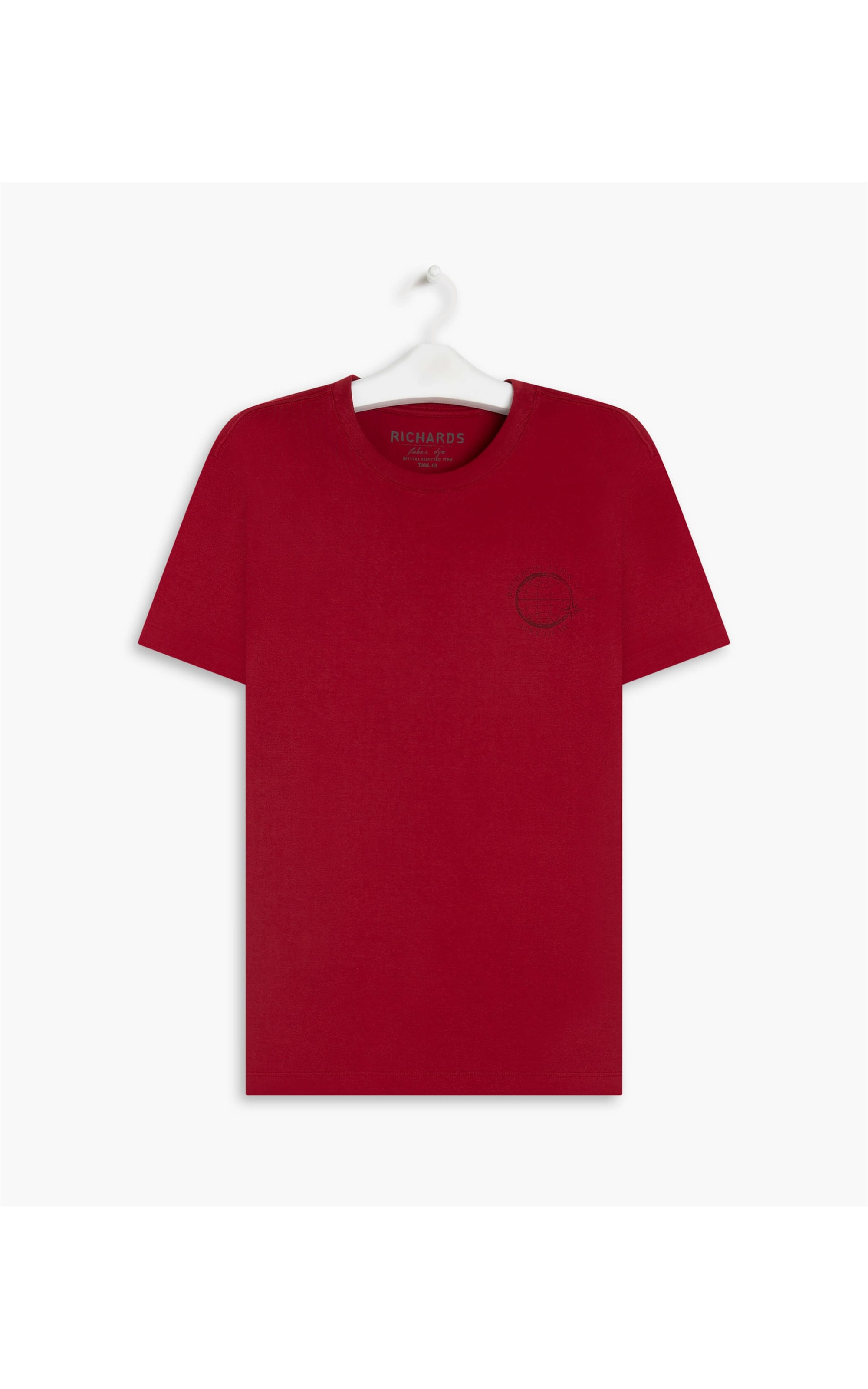 T-Shirt Mm Globo Peito Cereja