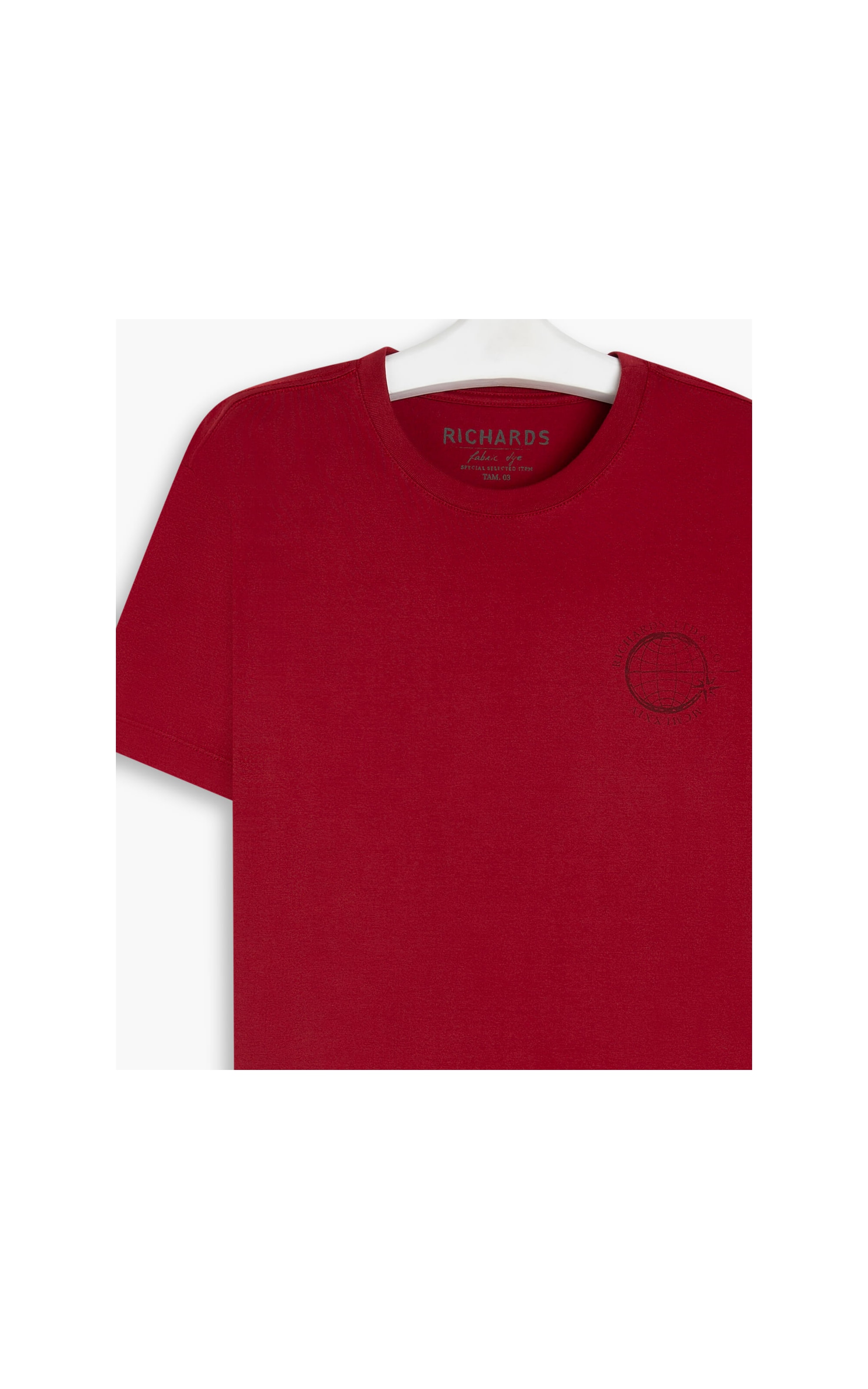 T-Shirt Mm Globo Peito Cereja