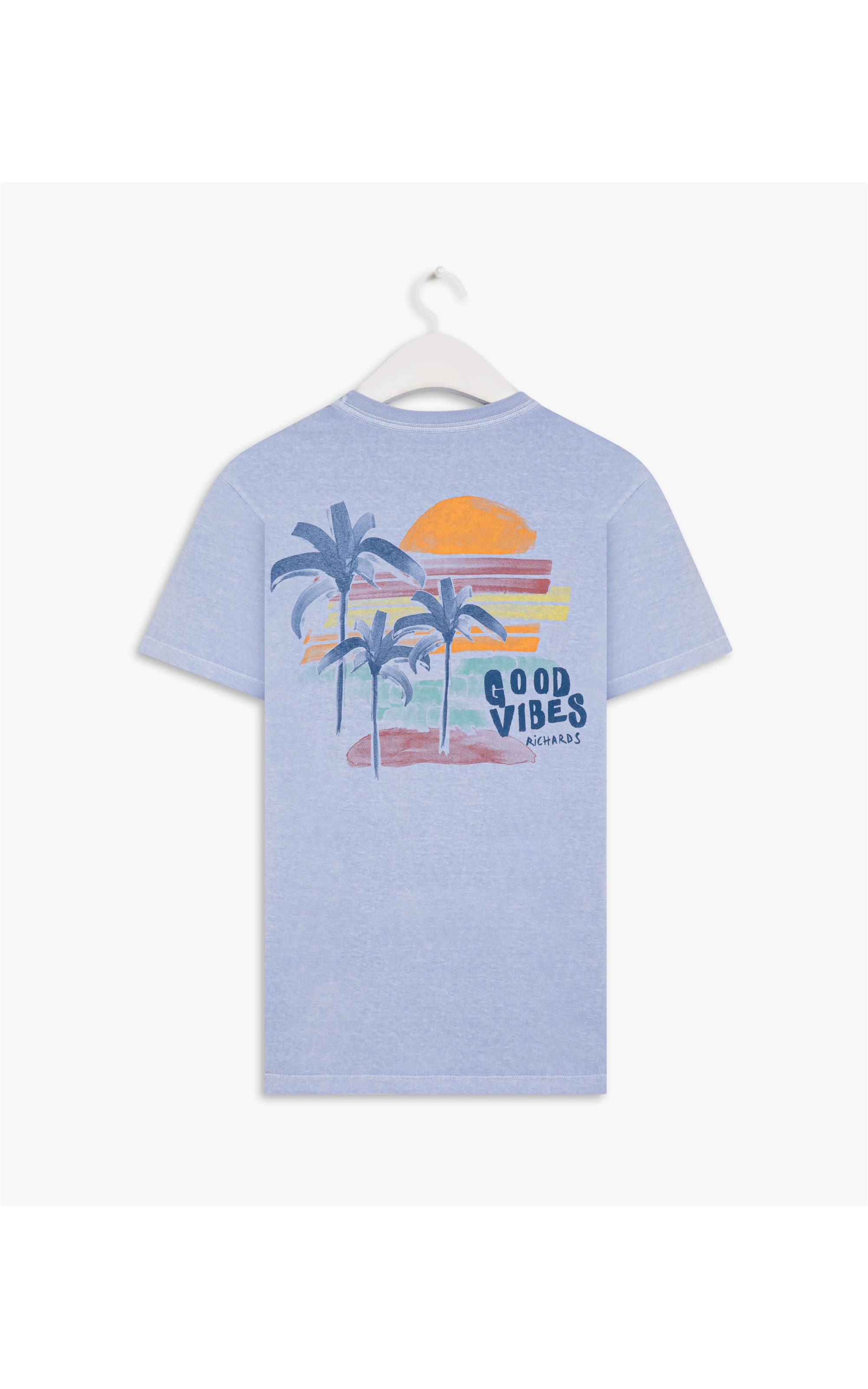 T-Shirt Mm Good Vides Island Azul Claro