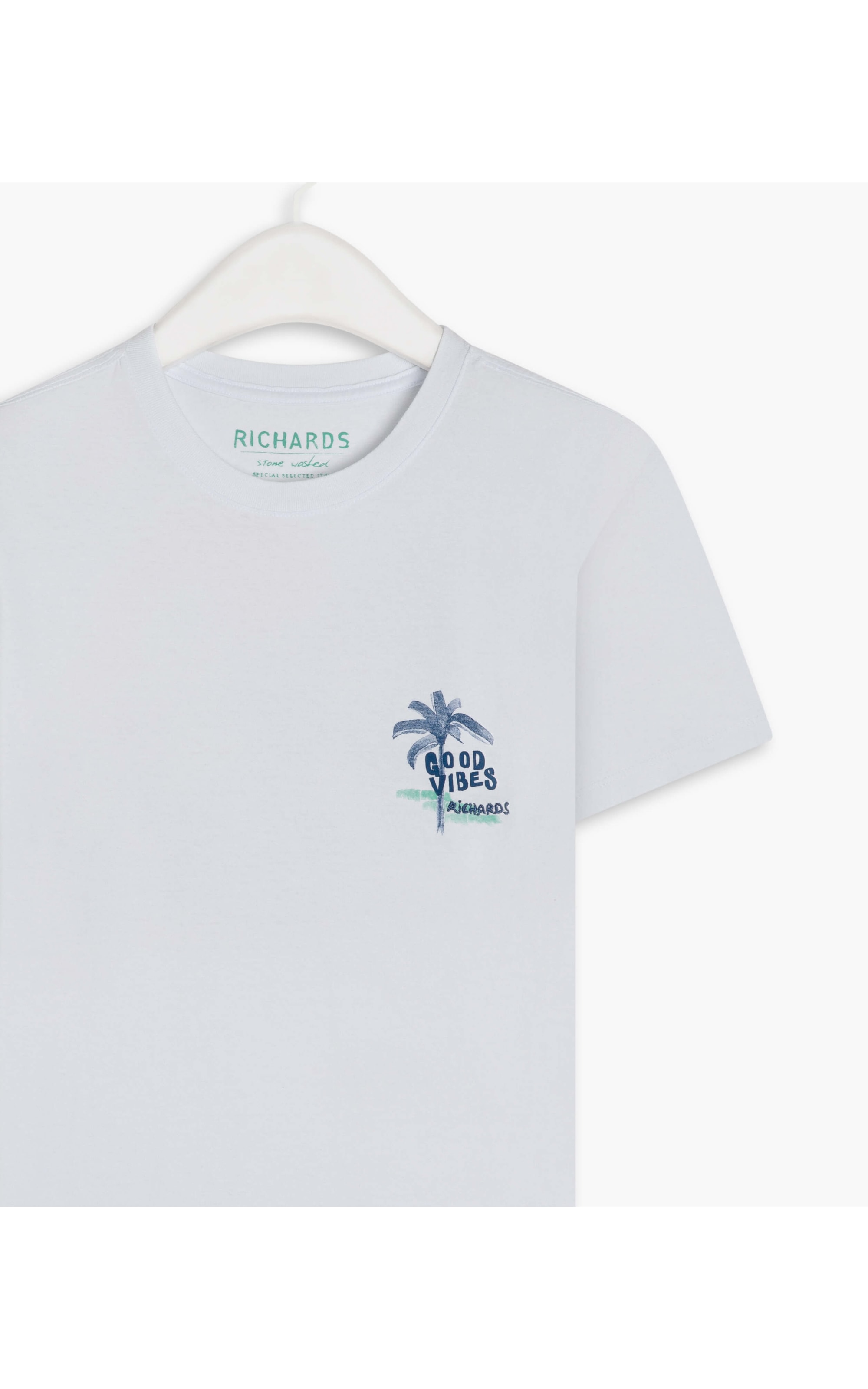 T-Shirt Mm Good Vides Island Branco
