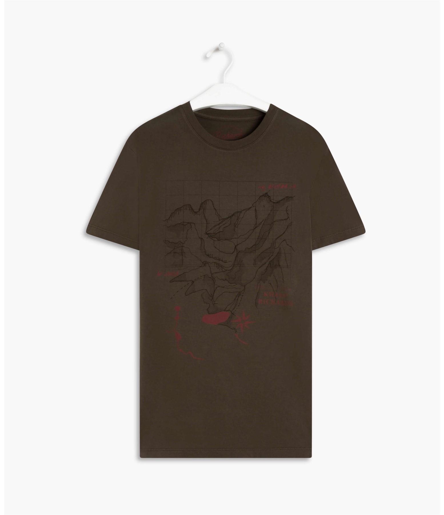 T-Shirt Mm Grid Montanhas Mc Tabaco