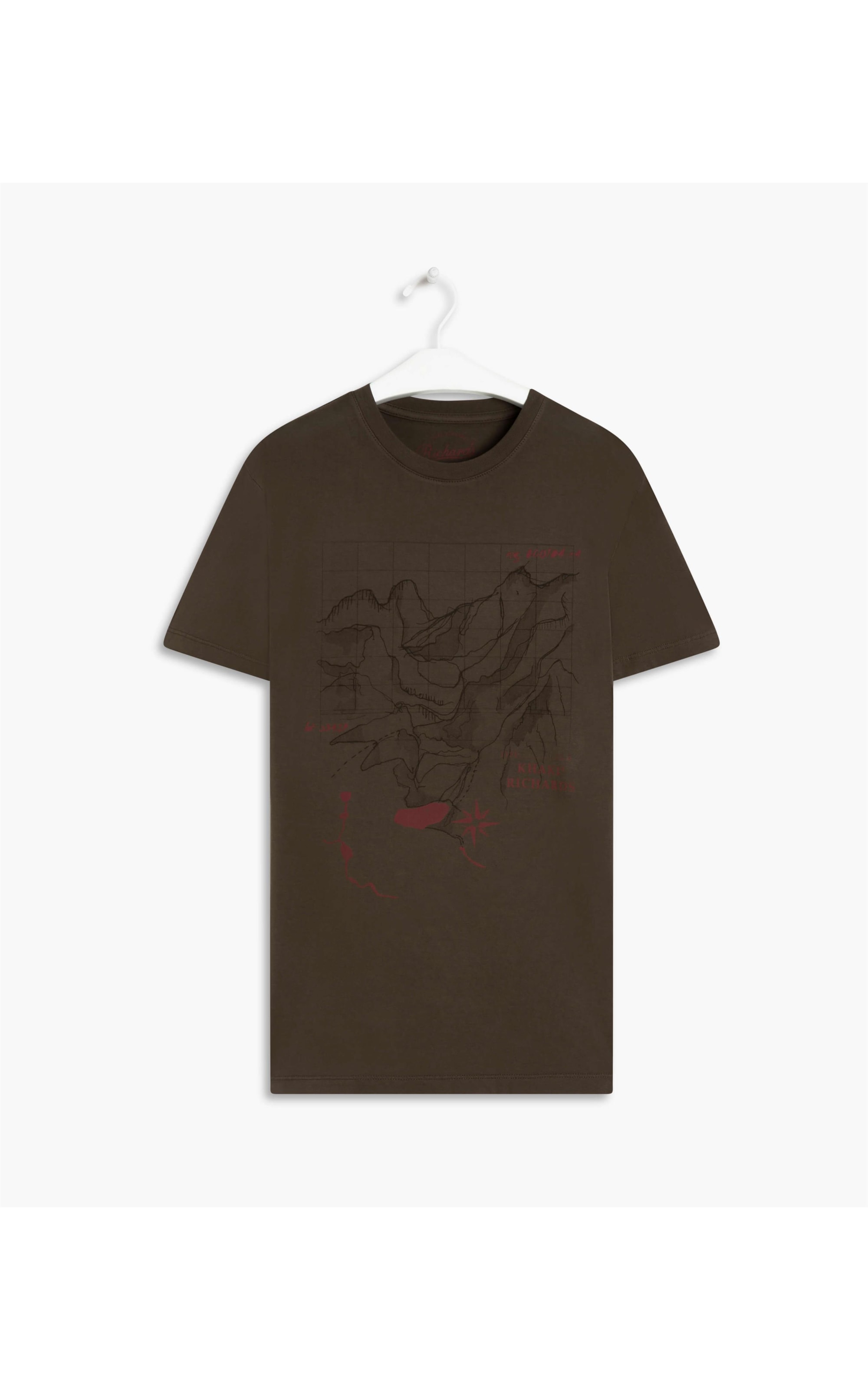 T-Shirt Mm Grid Montanhas Mc Tabaco