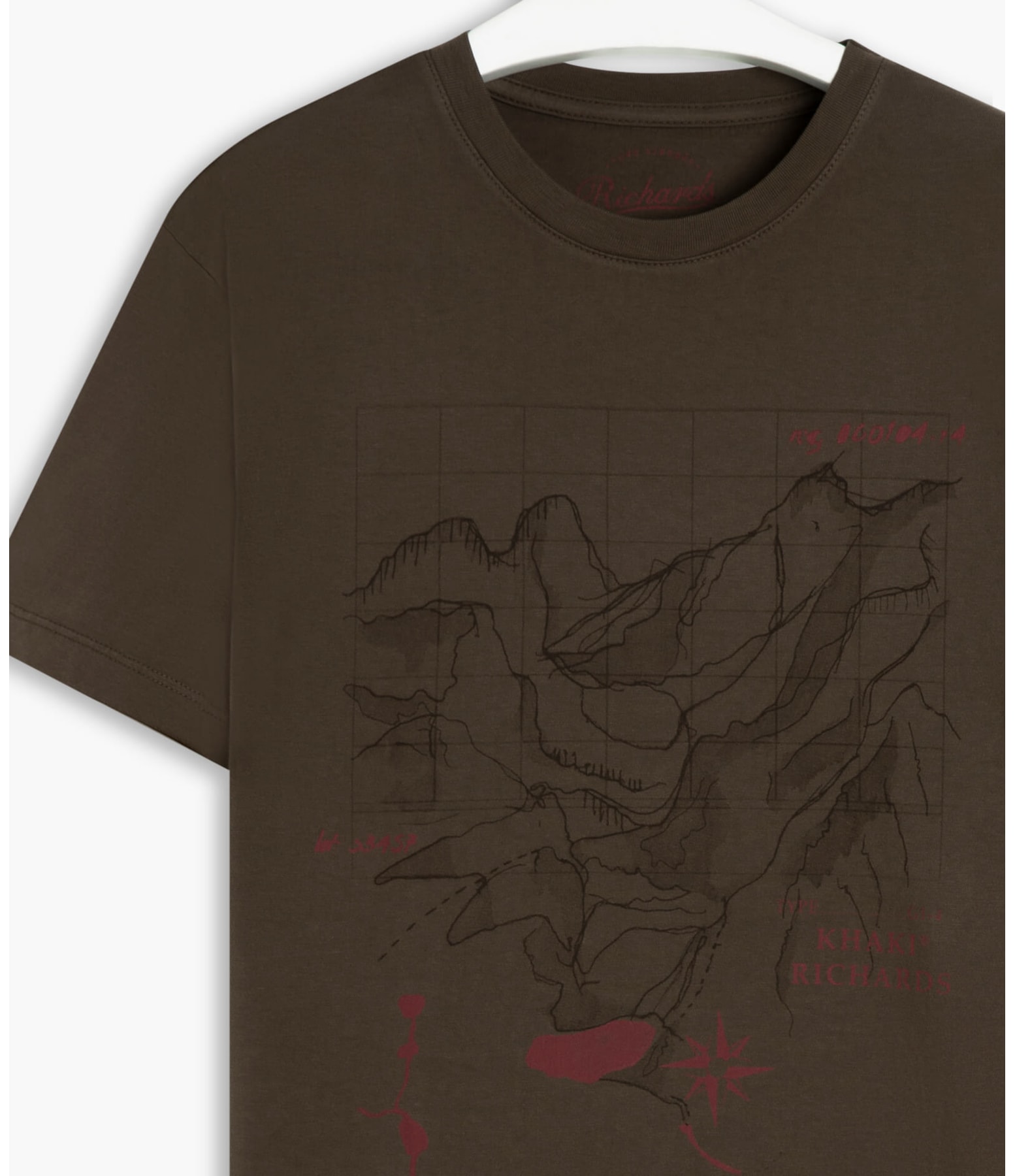 T-Shirt Mm Grid Montanhas Mc Tabaco